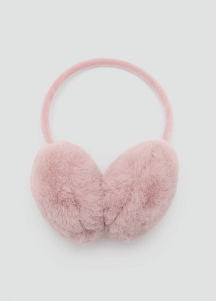 Fur-effect earmuffs — Pale Pink