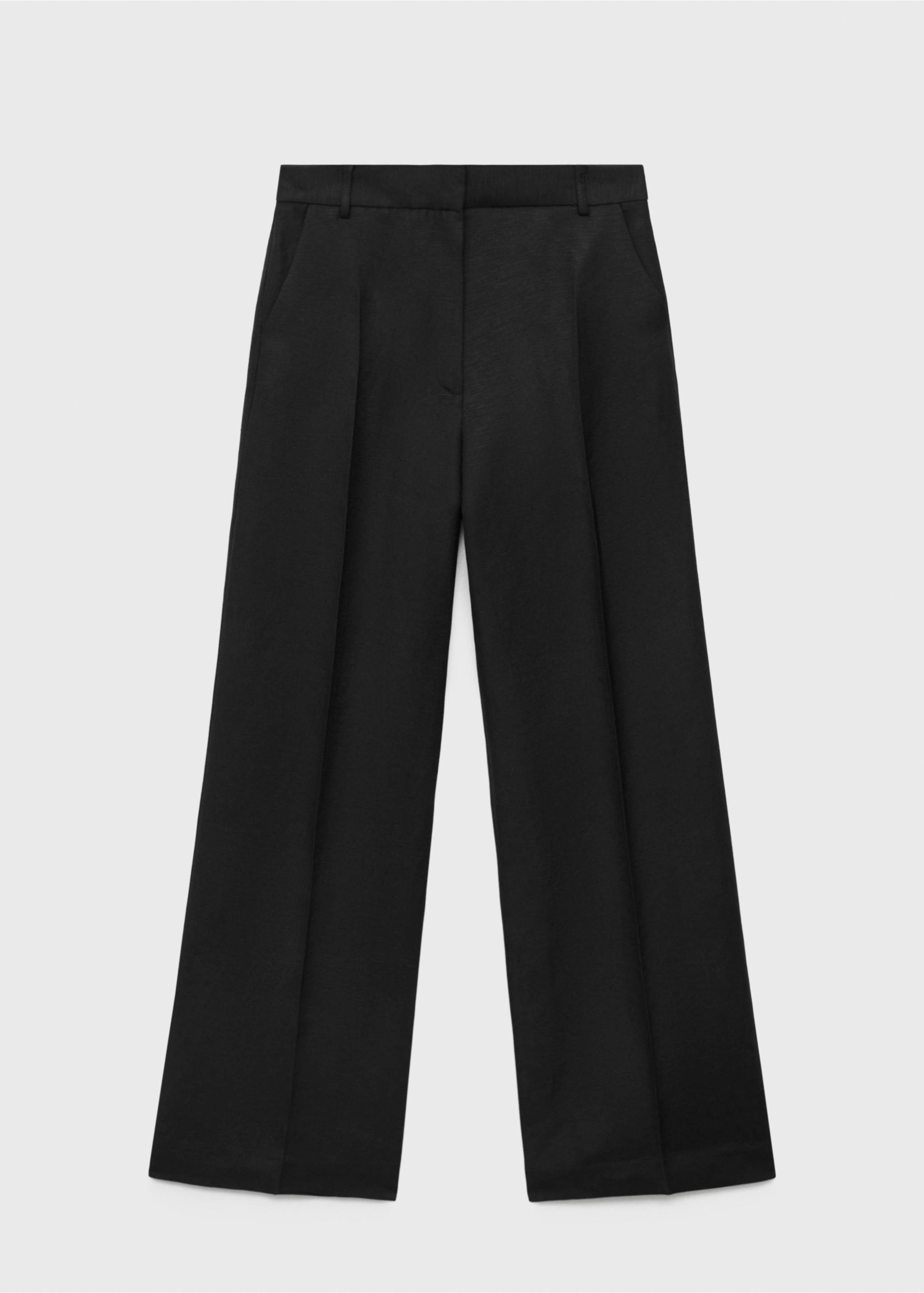 Pantalón traje recto lino - Artículo sin modelo, Negro. Ref: 17016736-00.