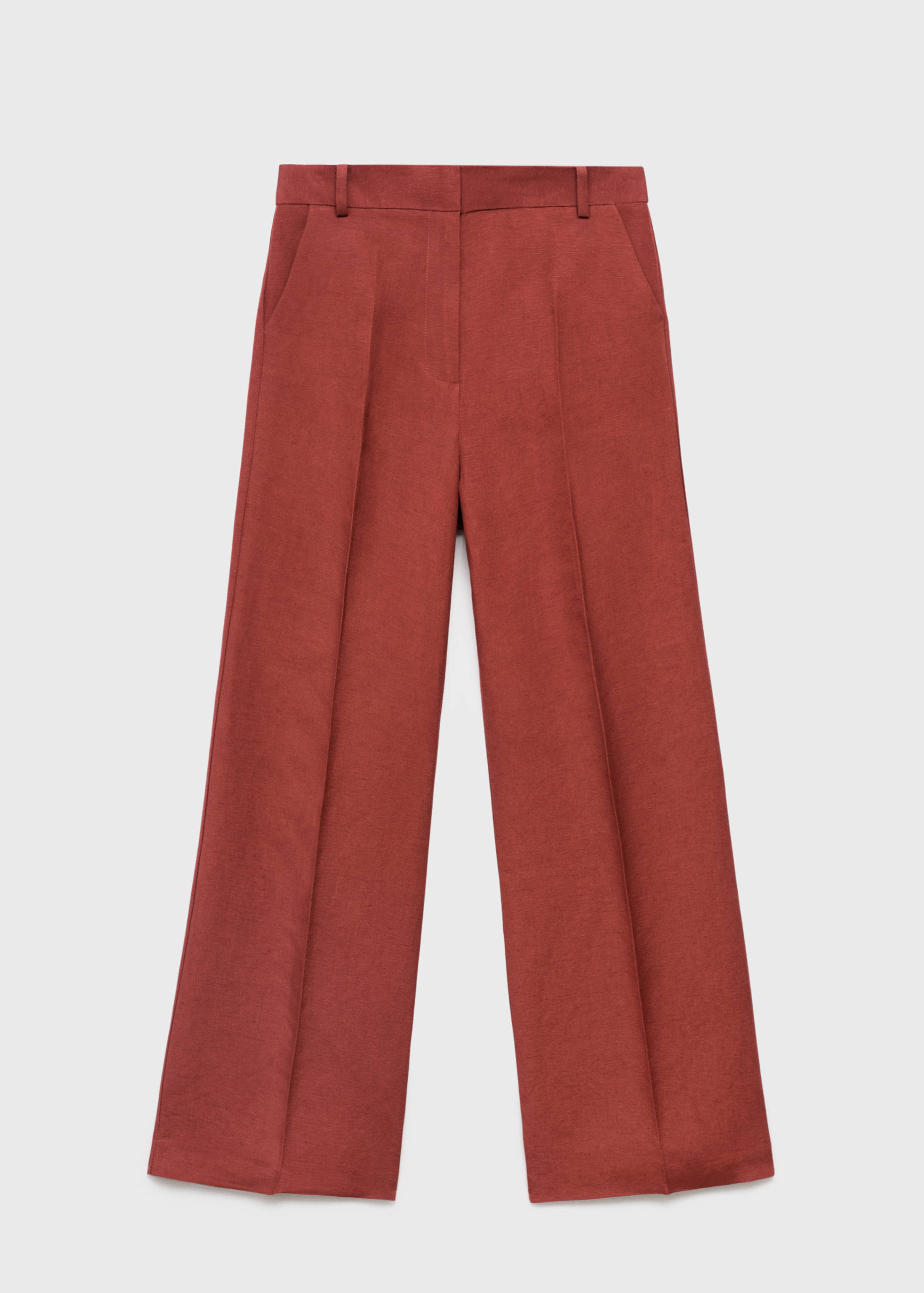 Straight-fit linen suit trousers - Article without model