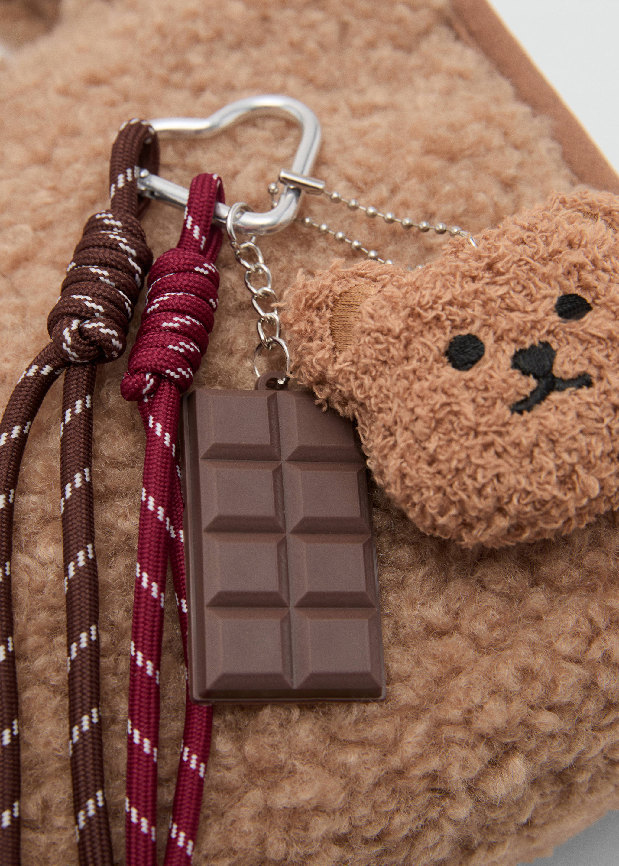 羊毛皮效果水桶包 - null