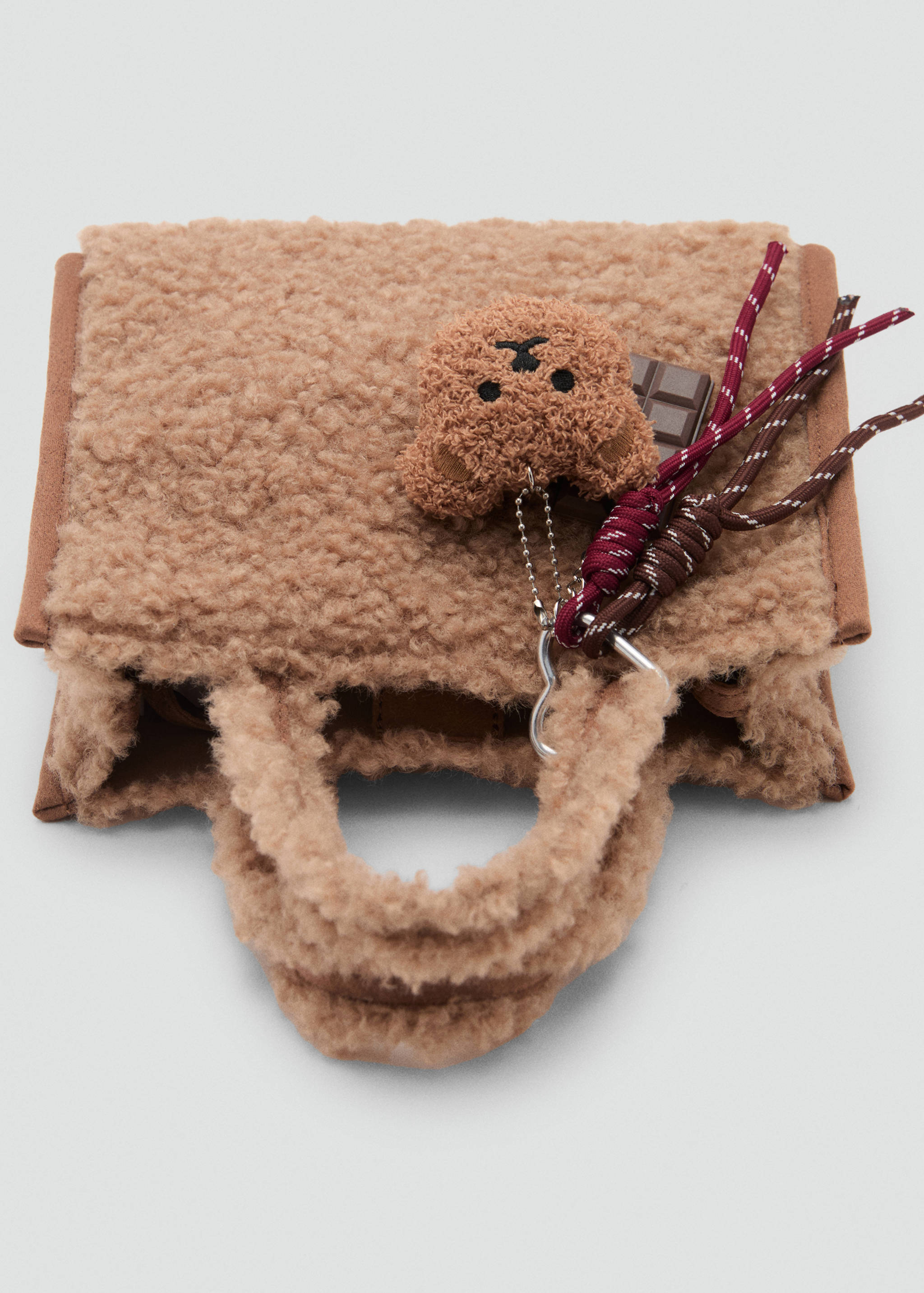 羊毛皮效果水桶包 - null