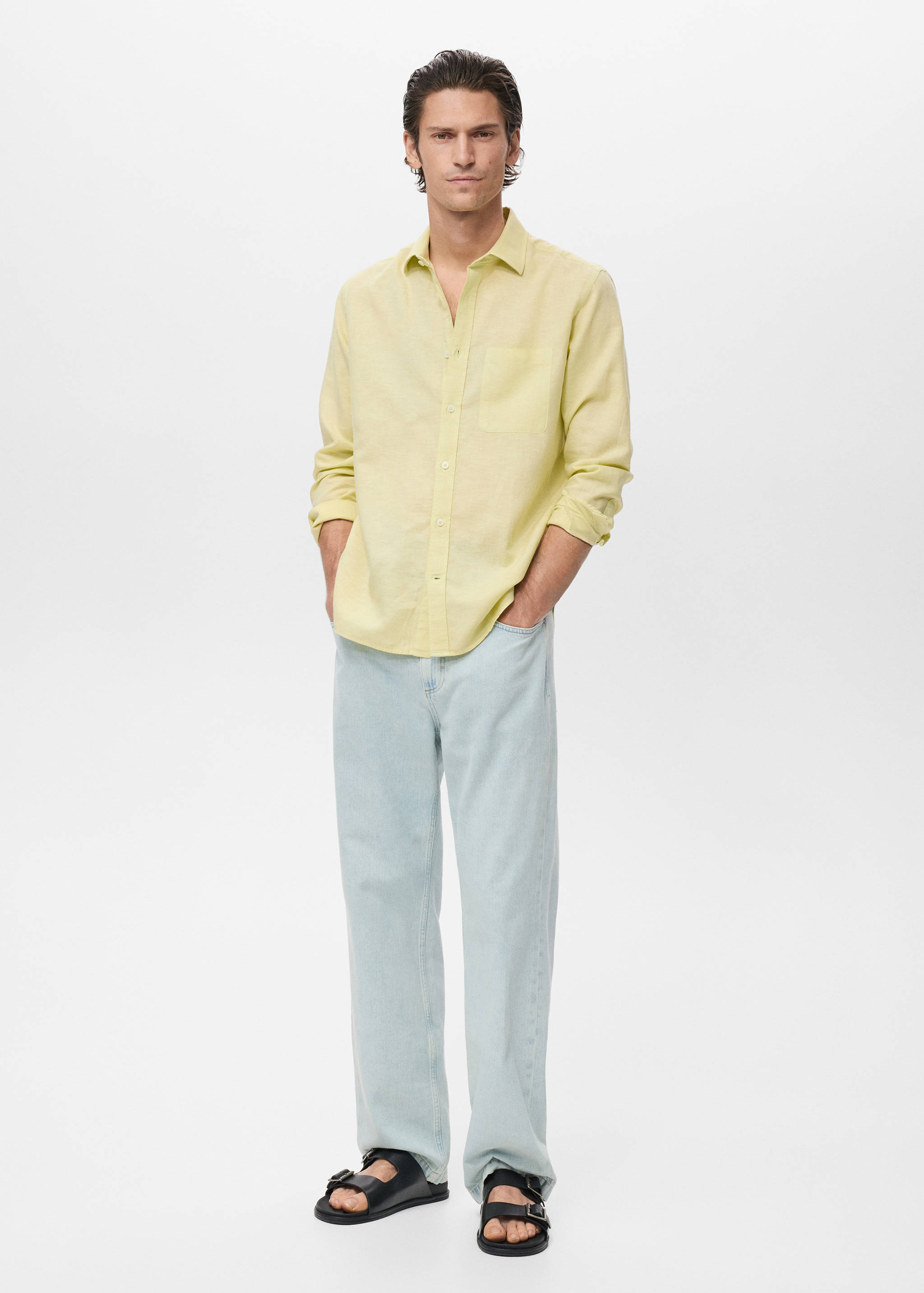 Chemise lin poche - Plan général