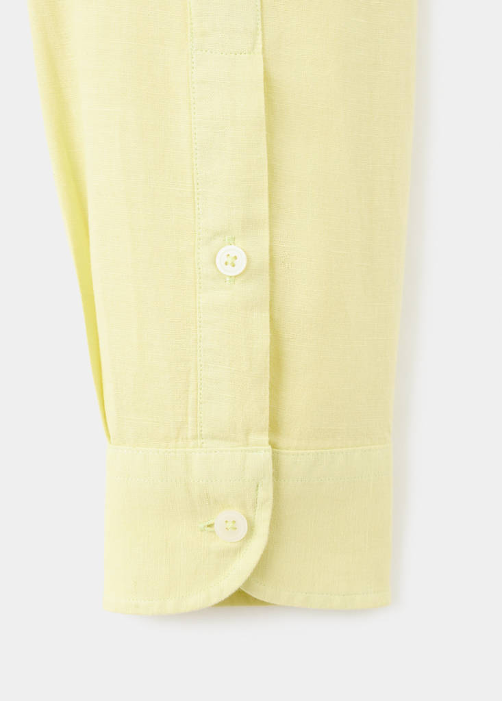 Pocket linen shirt — Neon Yellow
