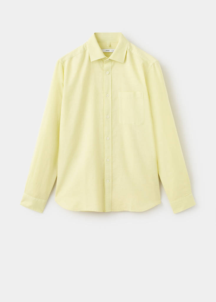 Pocket linen shirt — Neon Yellow