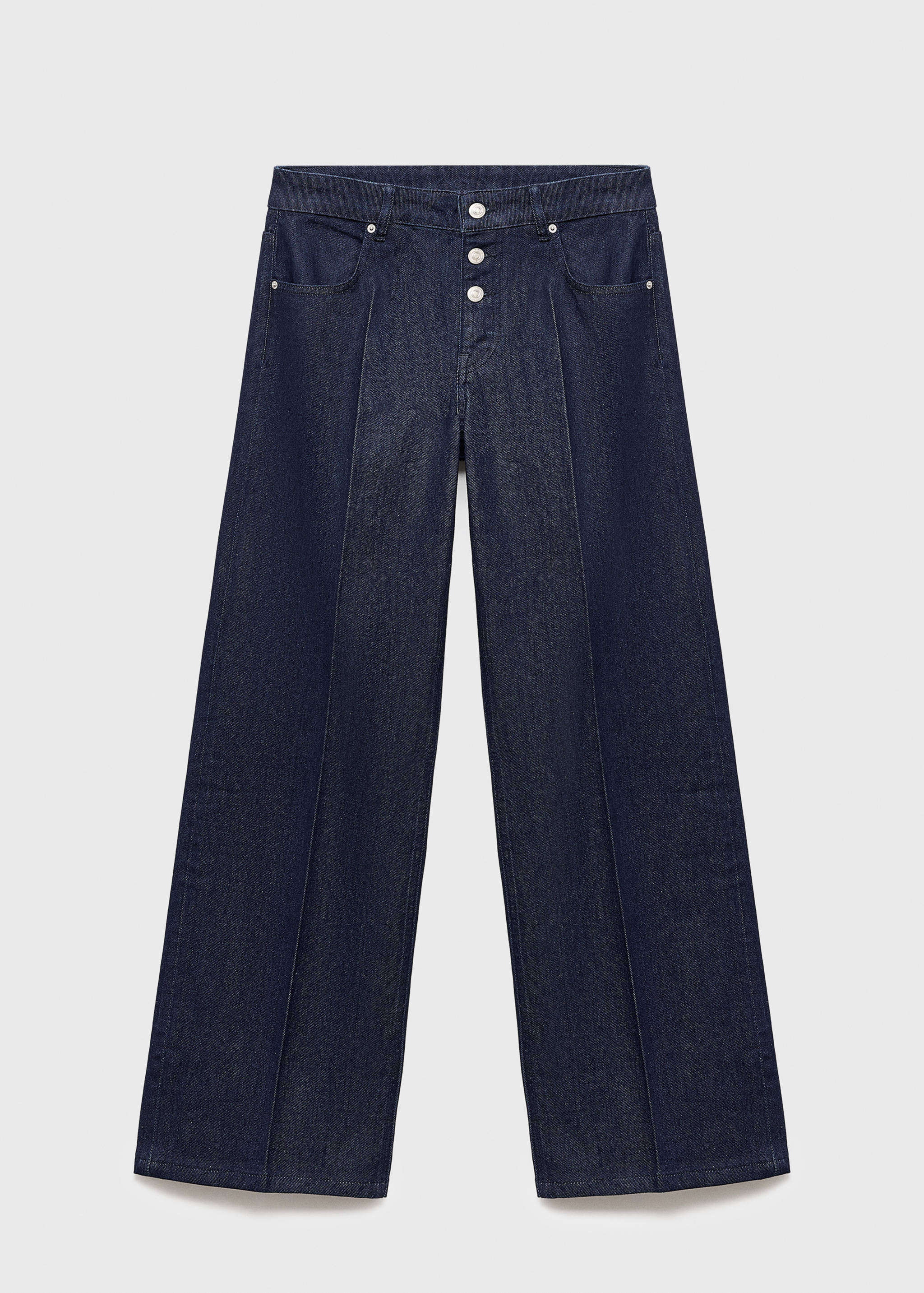 Low-rise straight-leg jeans with buttons - Article without model