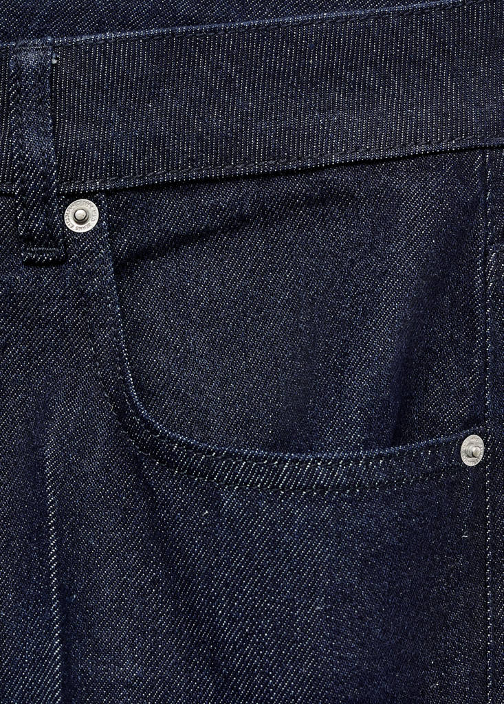 Low-rise straight-leg jeans with buttons — Open Blue