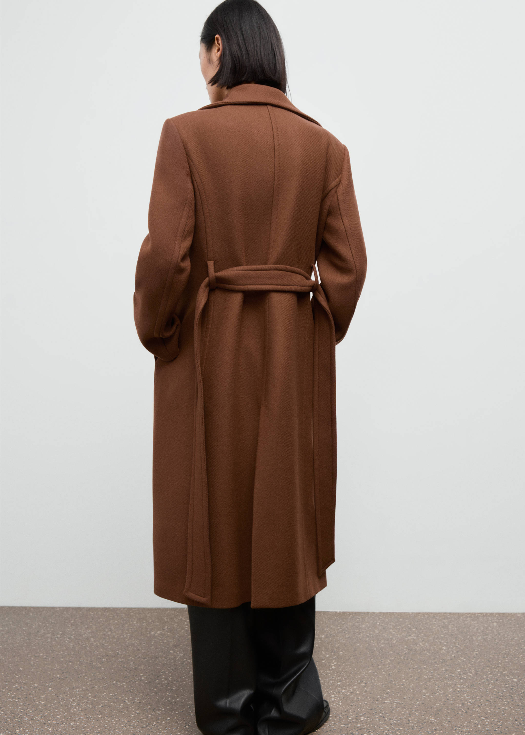 Manteco wool coat with belt - Reverse of the article