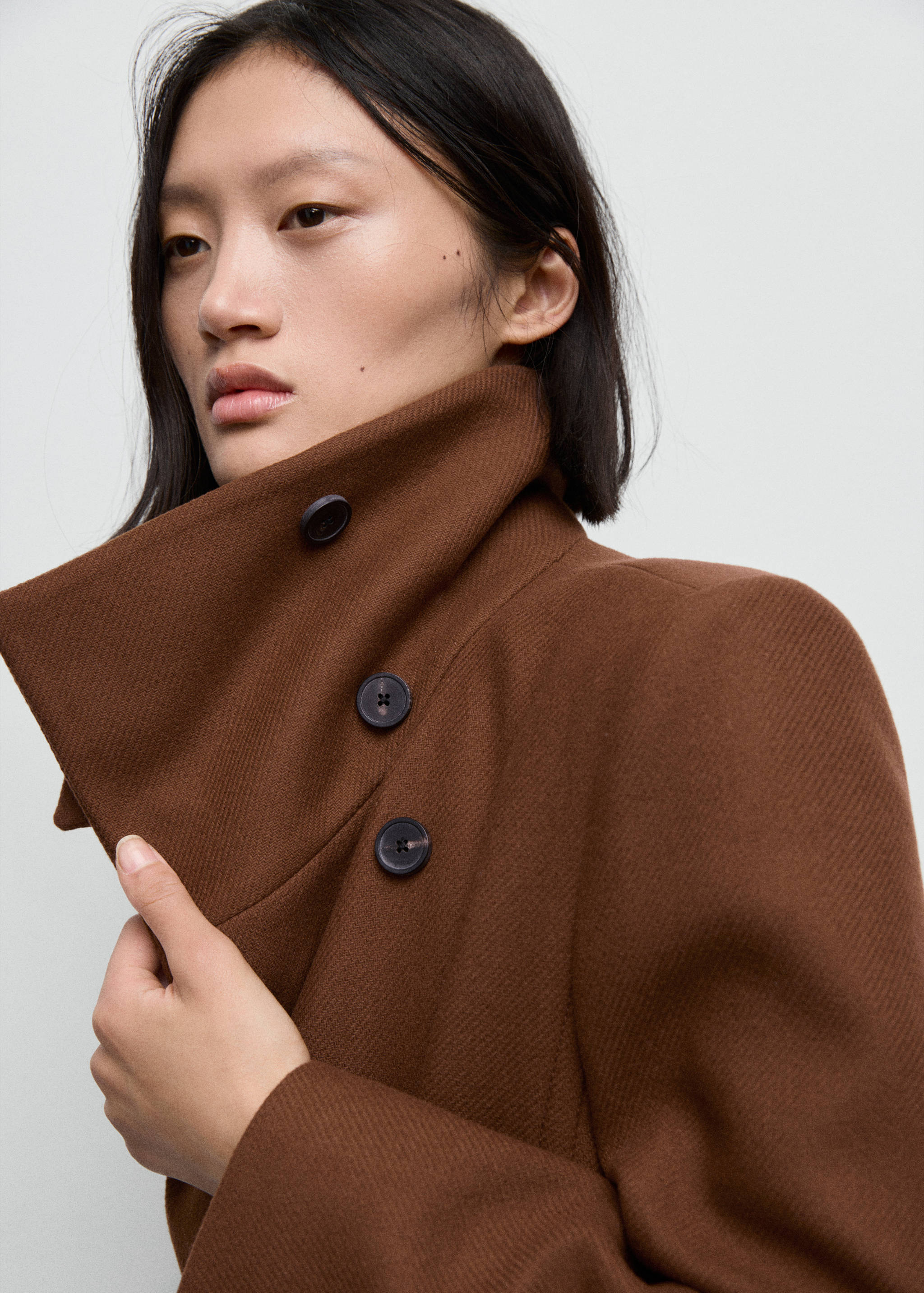 Manteco wool coat with belt - Details of the article 2