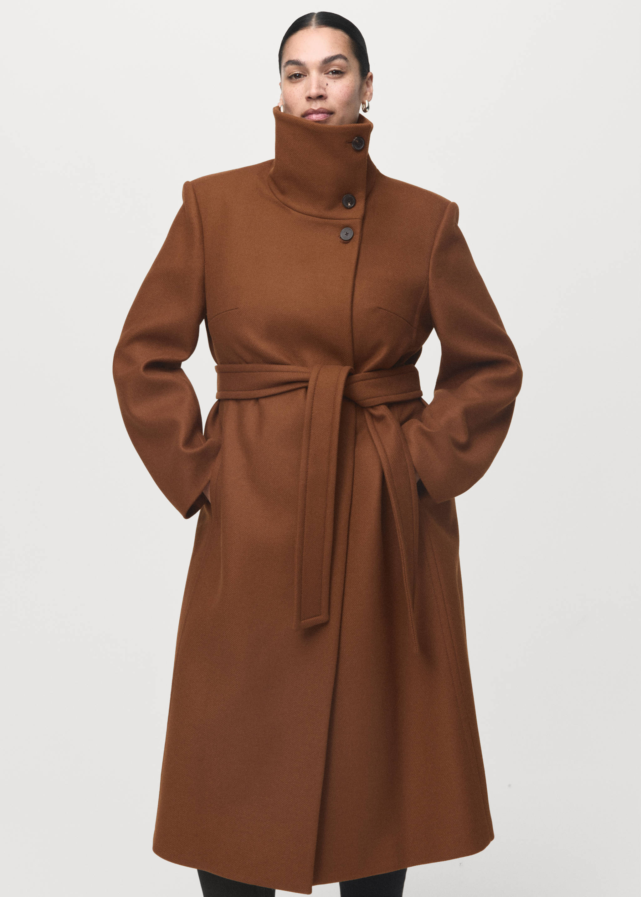 Manteco wool coat with belt - Details of the article 5