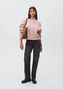 Textured knit sweater — Pale Pink 3