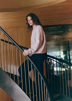 Textured knit sweater — Pale Pink 1