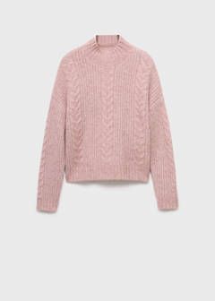 Textured knit sweater — Pale Pink 4