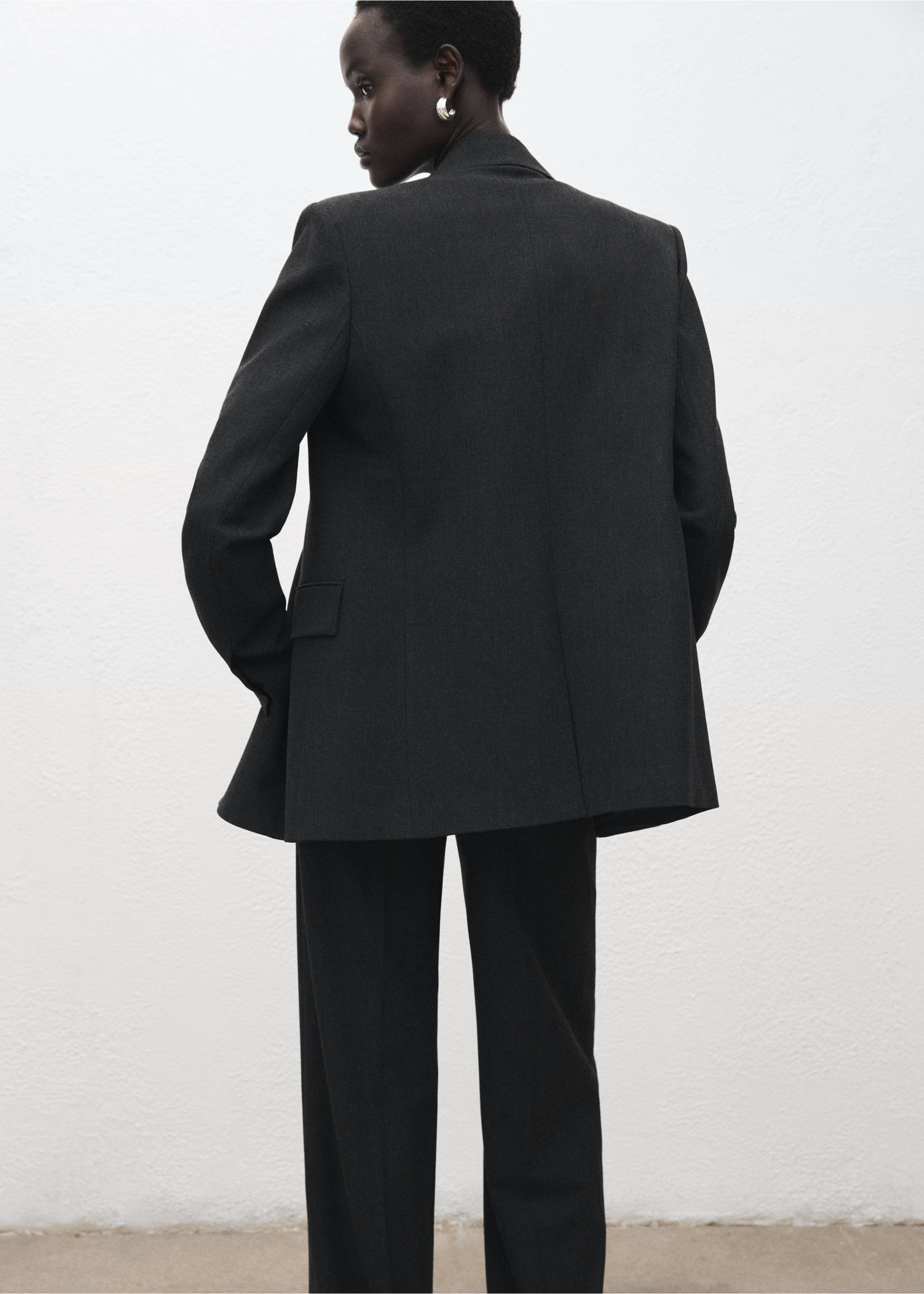 Blazer traje doble botonadura - Reverso del artículo, Gris. Ref: 17017141-00.
