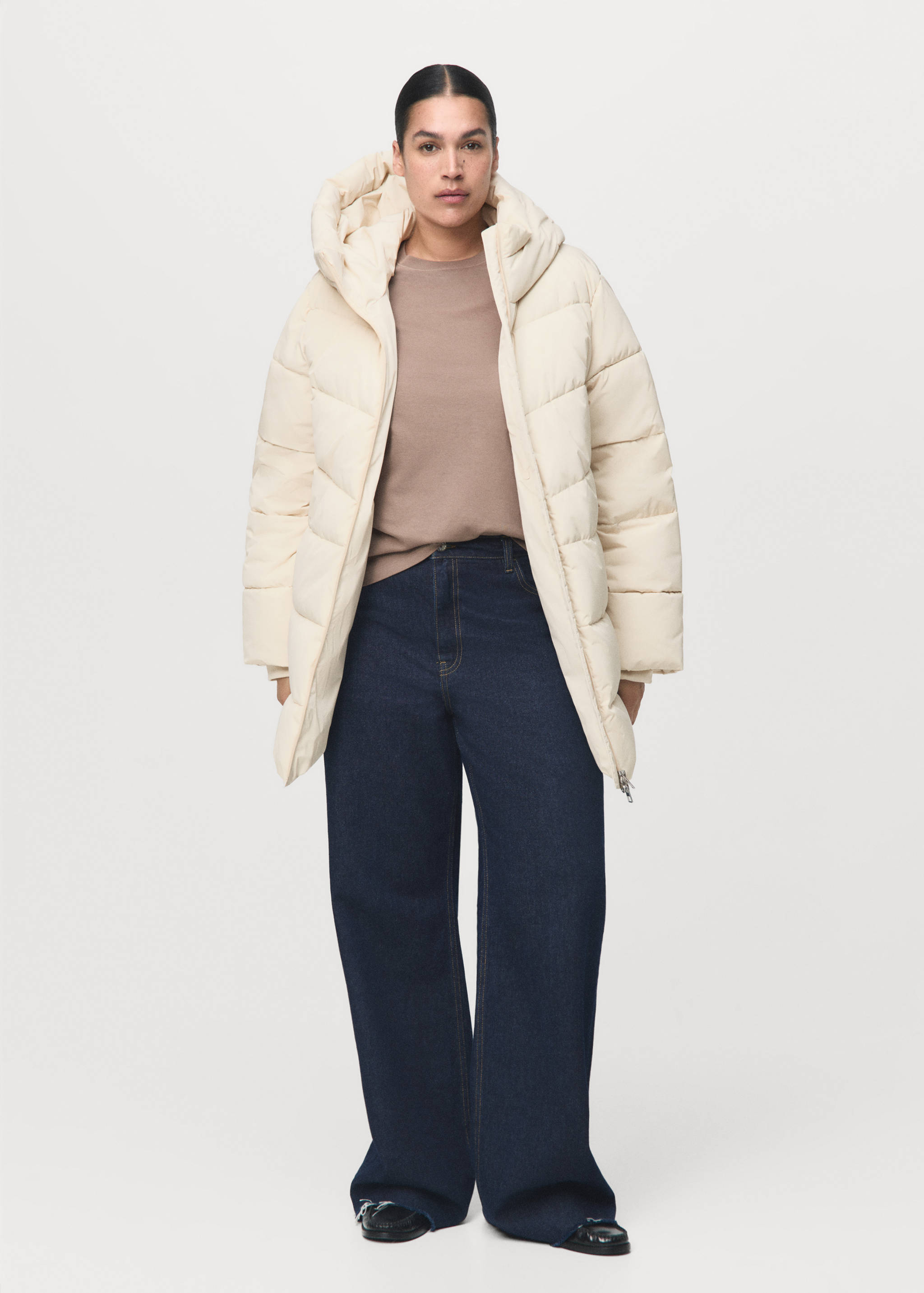 Hood puffer coat - Details of the article 3
