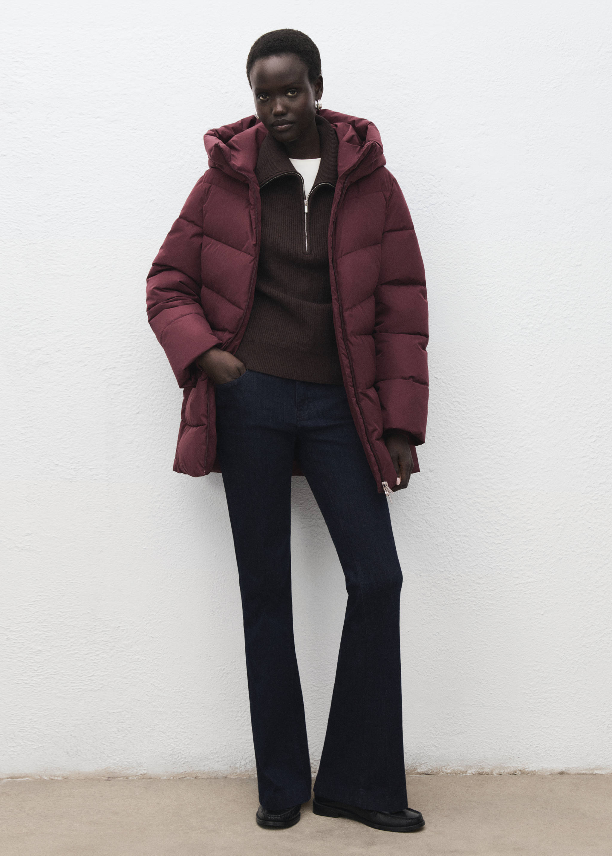 Anorak acolchado capucha - Plano general