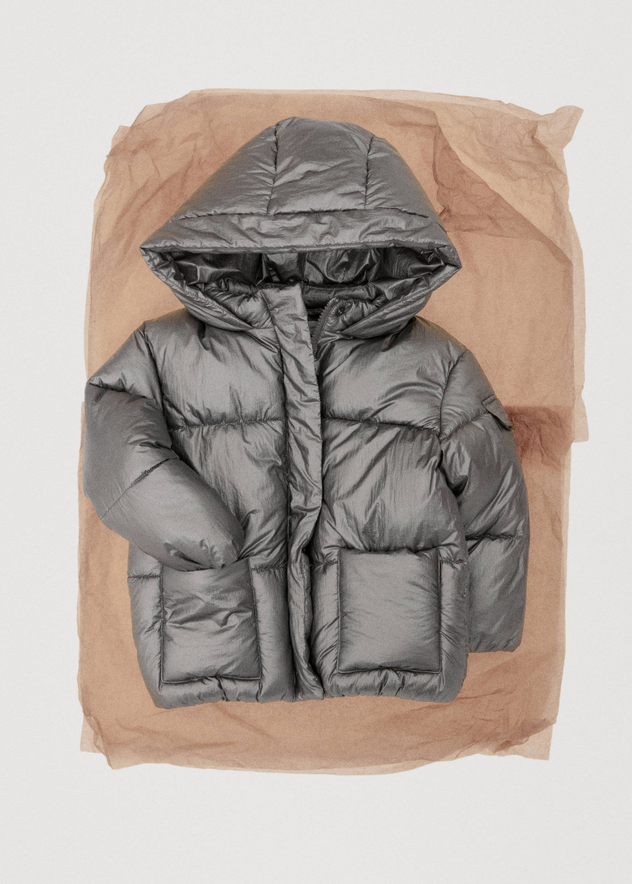 Metallic puffer jacket - Details of the article 7