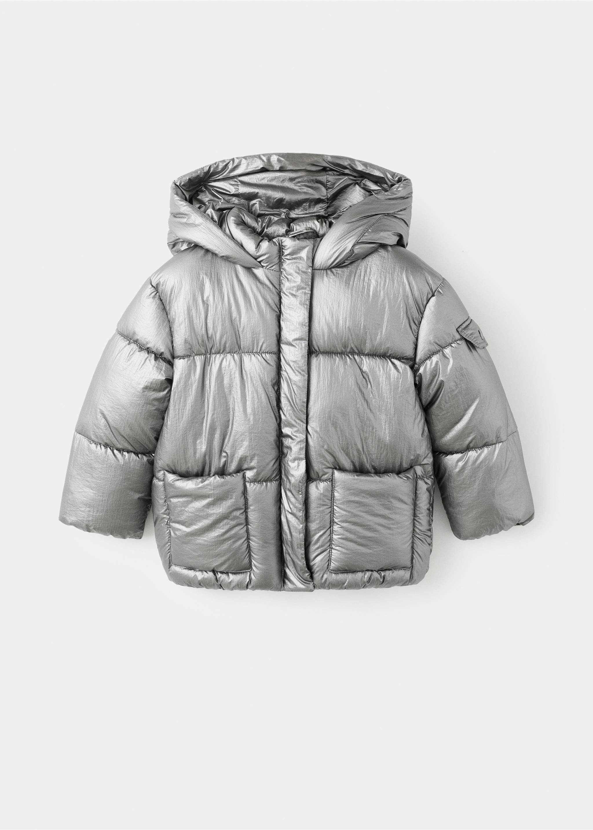 Metallic puffer jacket - Article without model, Silver. Ref: 17017767-00.