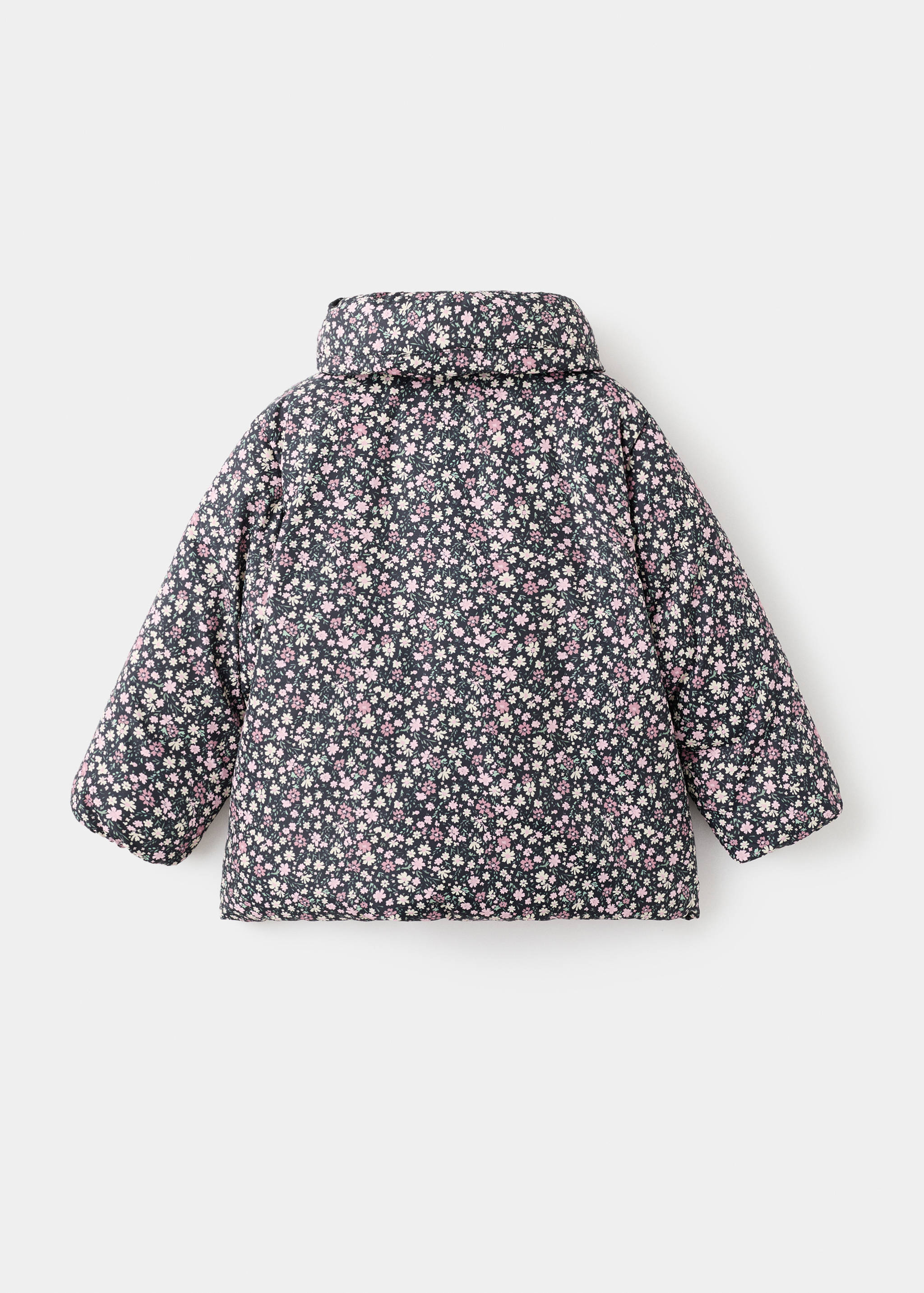 Fur-effect floral-print anorak - Reverse of the article