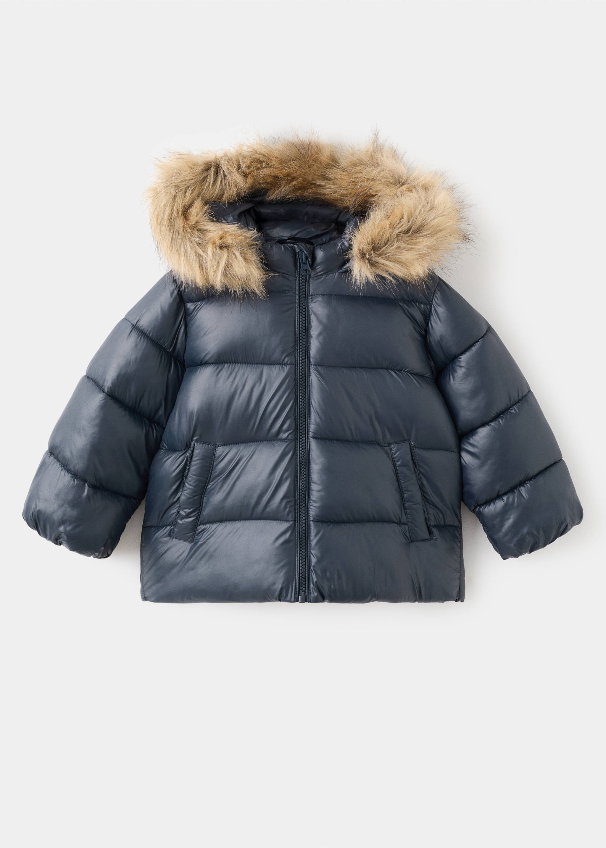 Anorak capucha pelo - Artículo sin modelo, Azul marino oscuro. Ref: 17017769-00.