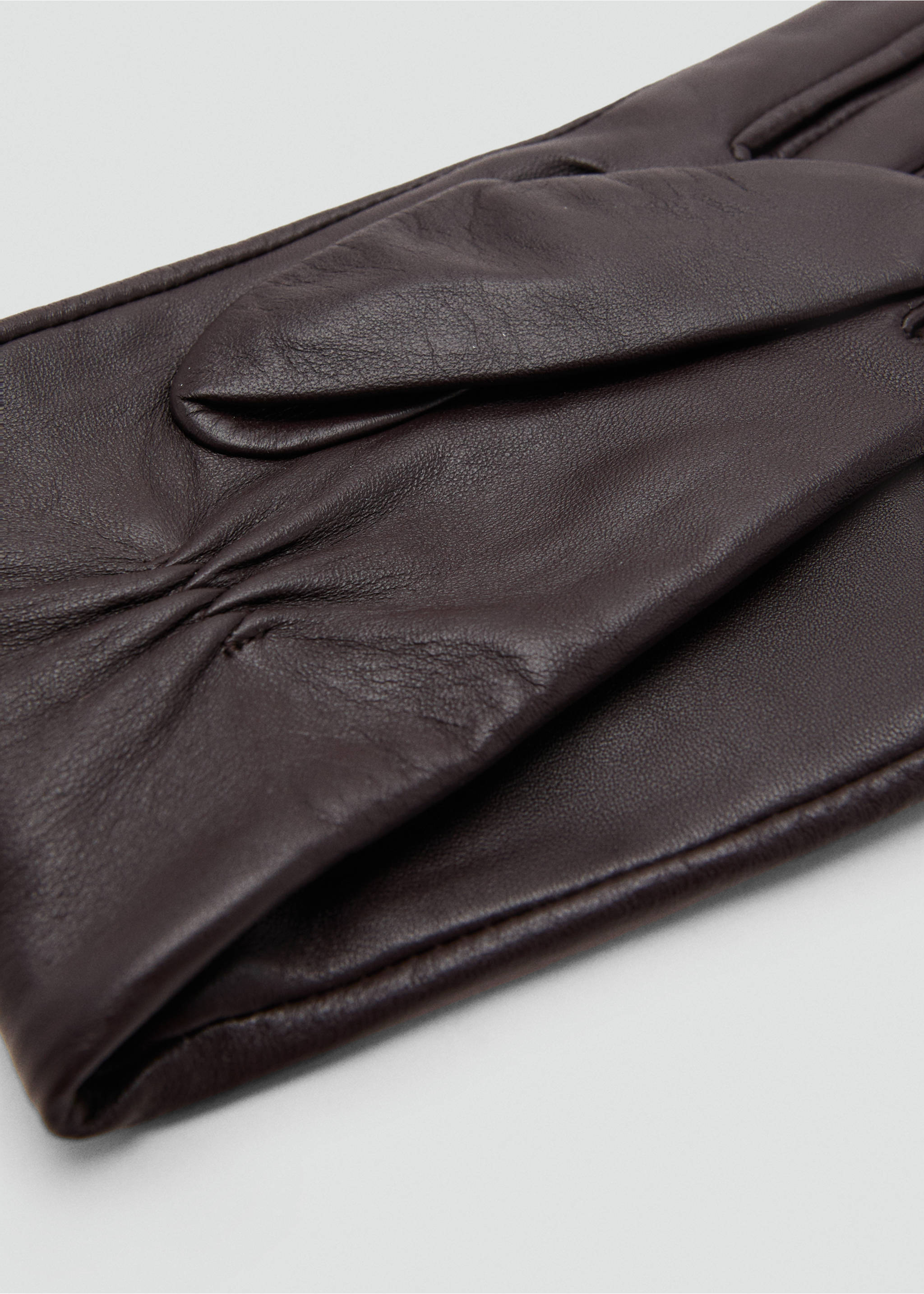 Gants longs en cuir - Détail de l'article 1, Chocolat. Ref: 17017772-00.