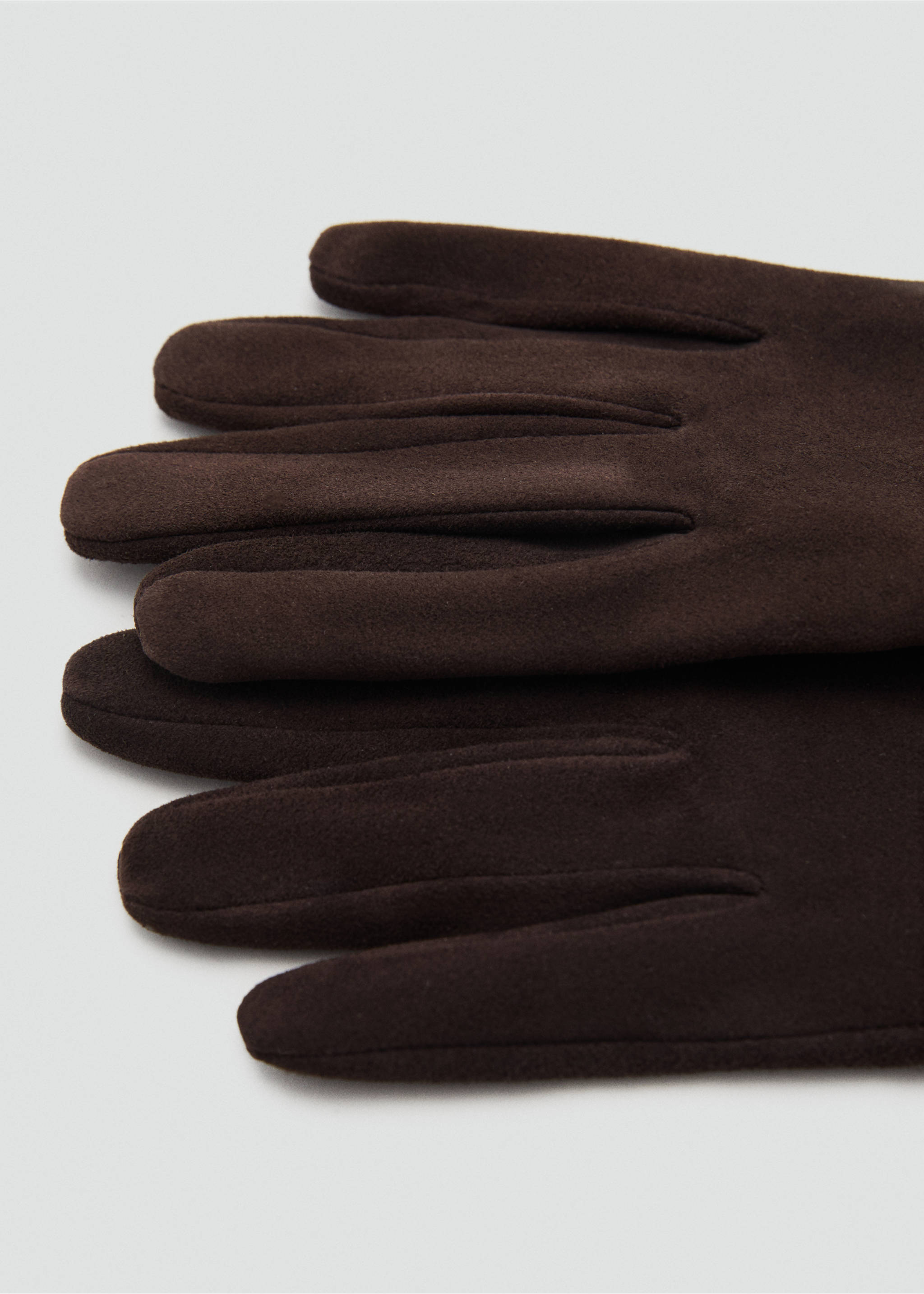Gants longs 100 % daim - Détail de l'article 1, Chocolat. Ref: 17017775-00.