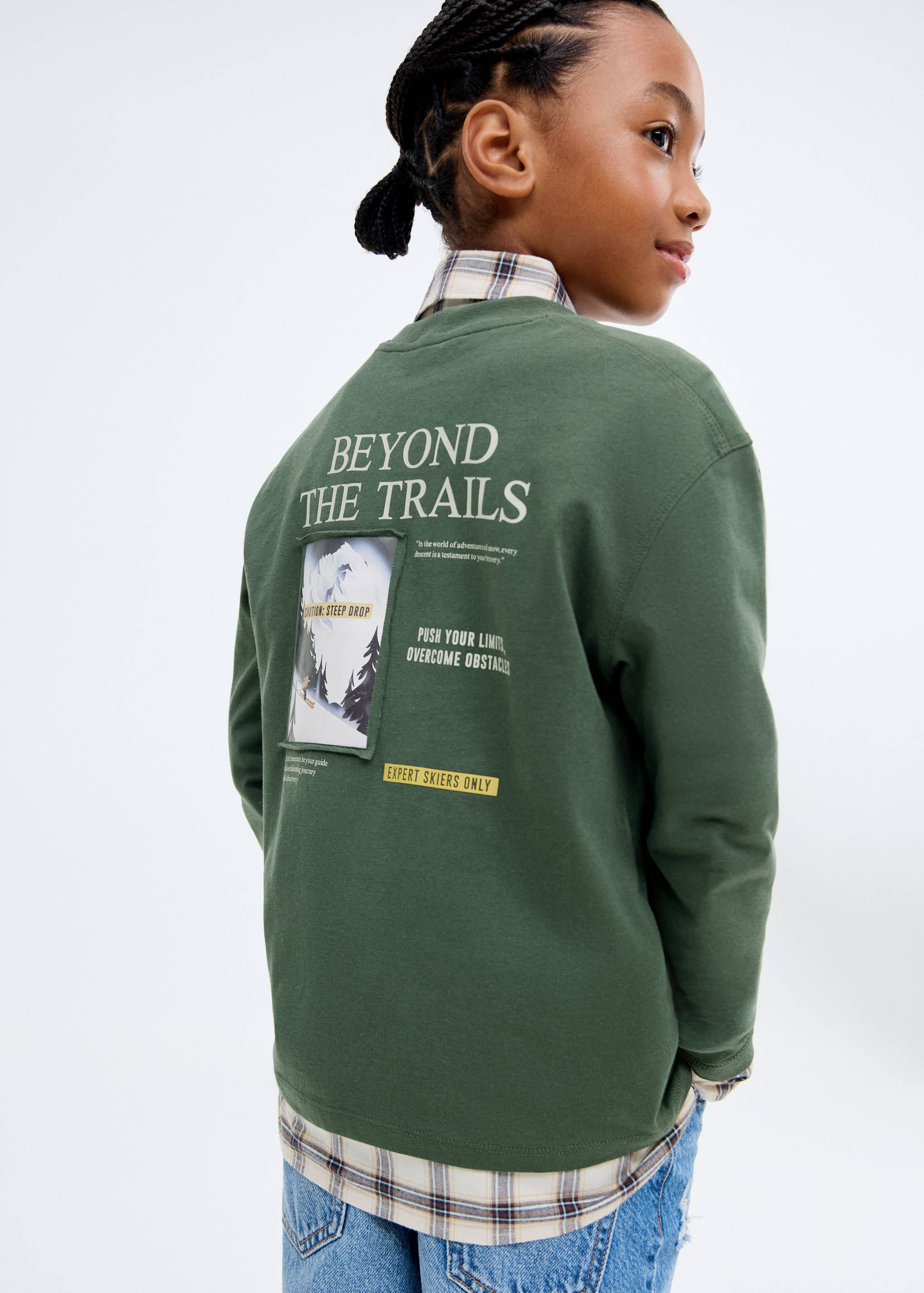 Printed cotton-blend T-shirt - Details of the article 1