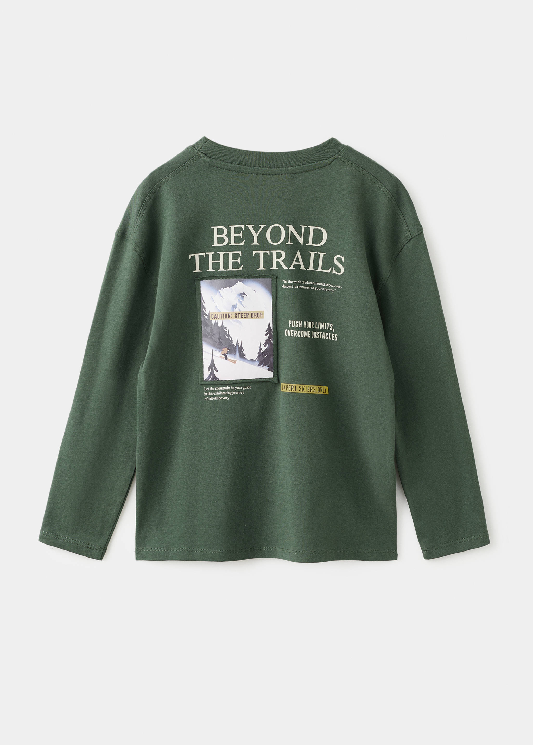 Printed cotton-blend T-shirt - Reverse of the article