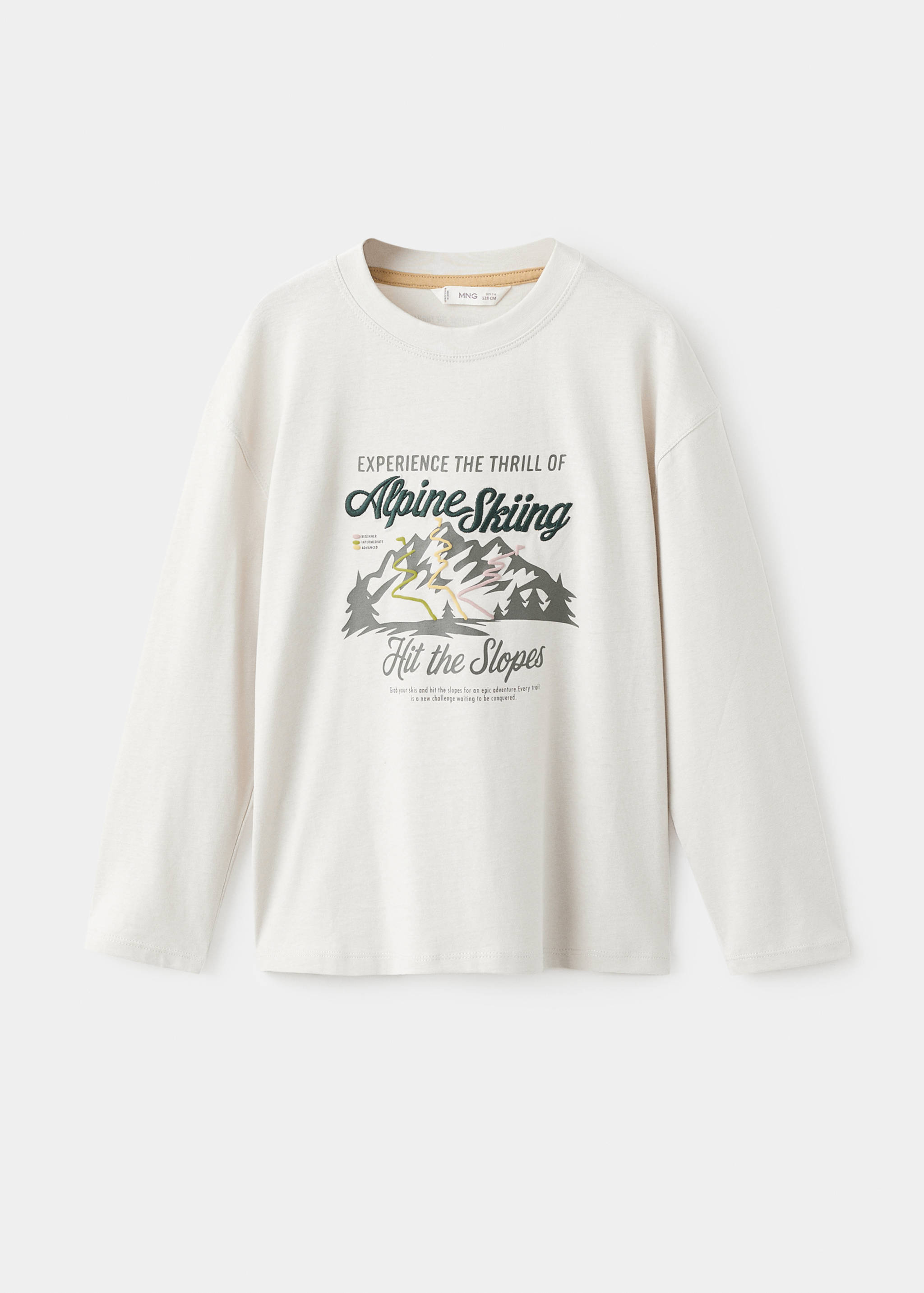 자수 프린티드 티셔츠 - 모델 없는 상품