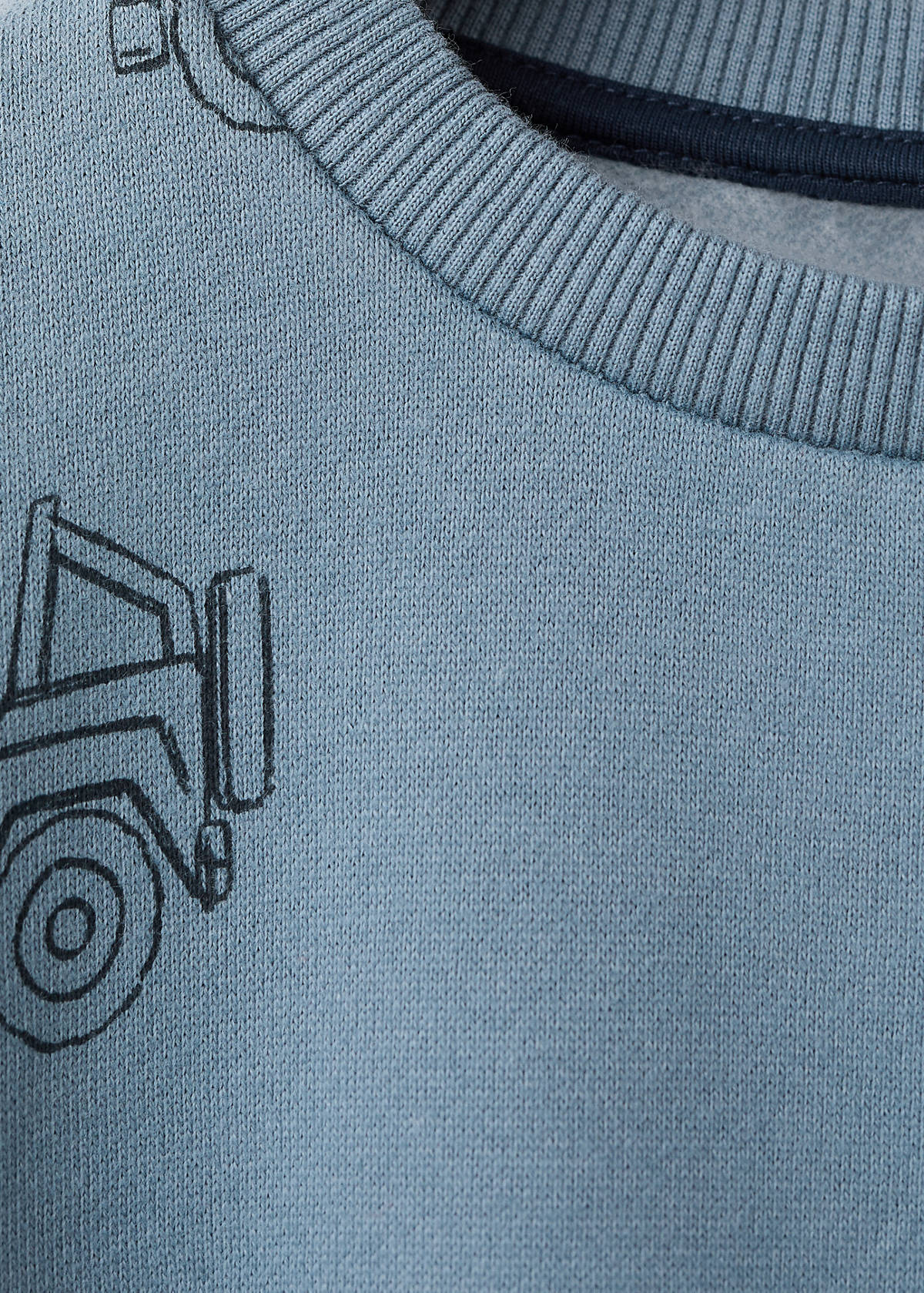 Printed cotton sweatshirt — Blue
