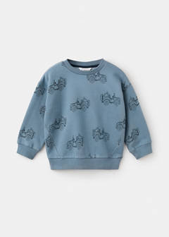 Printed cotton sweatshirt — Blue 2