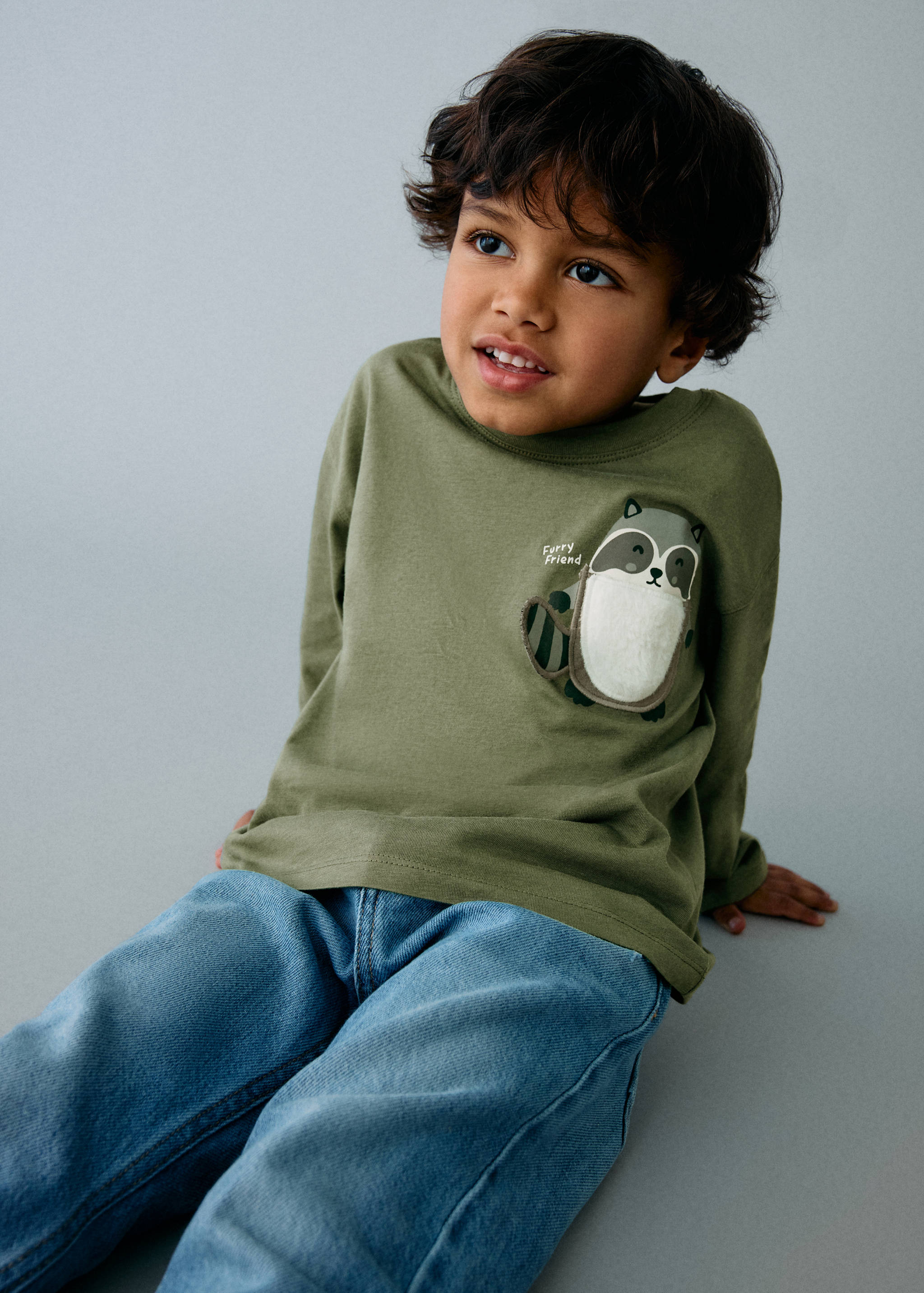 Embroidered printed T-shirt - General plane