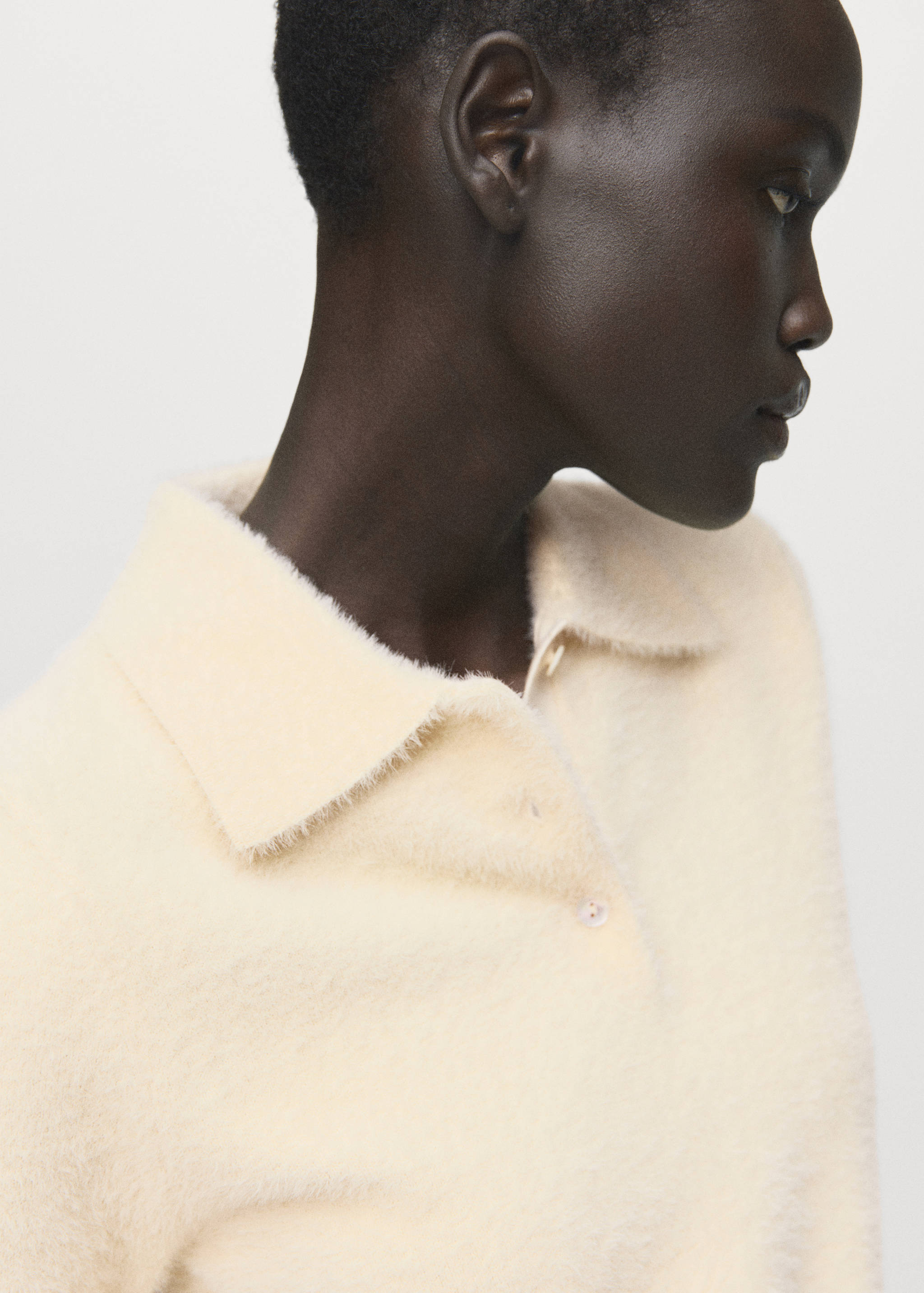 Faux-fur polo-neck sweater - Details of the article 1