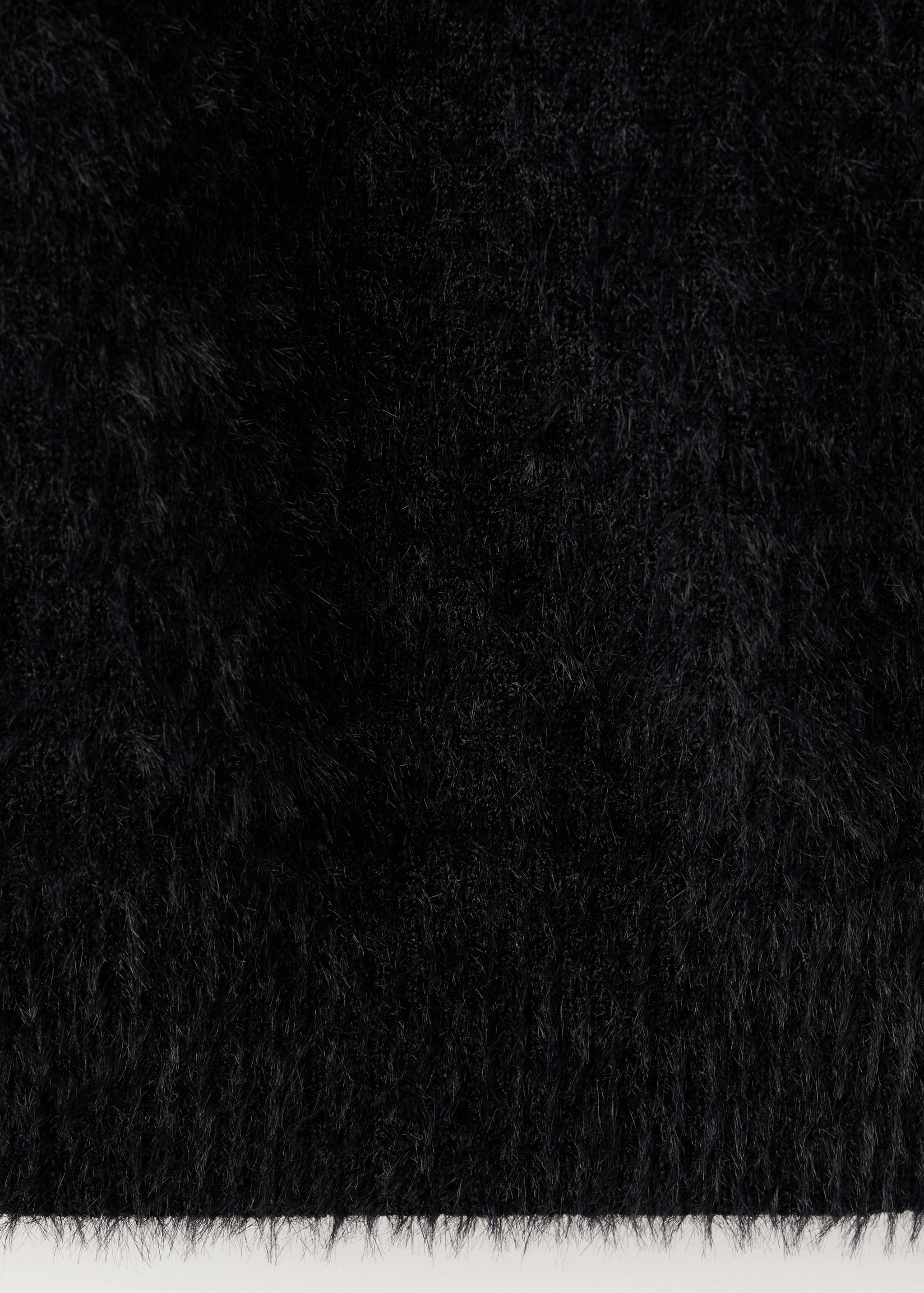 Faux-fur polo-neck sweater - Details of the article 0