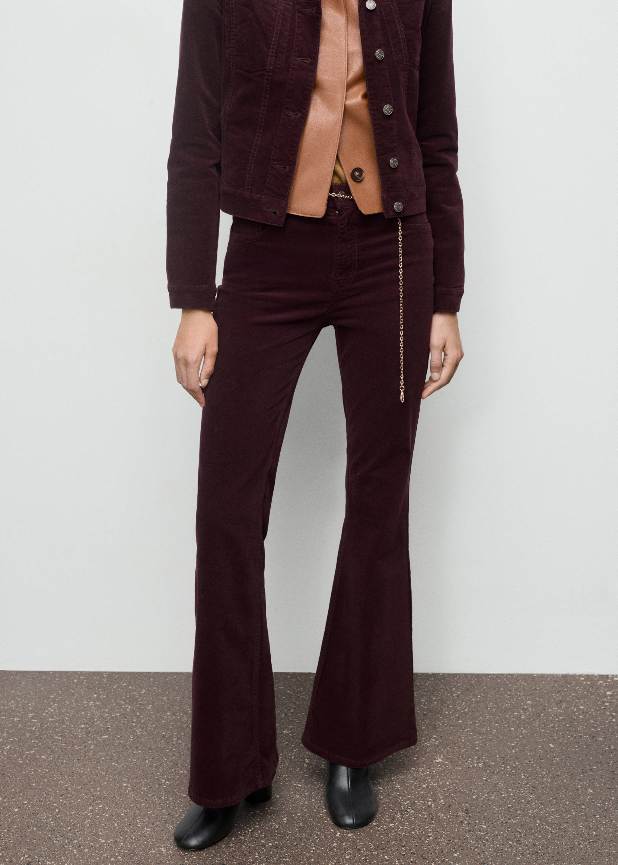 Velvet flared jeans - Medium plane