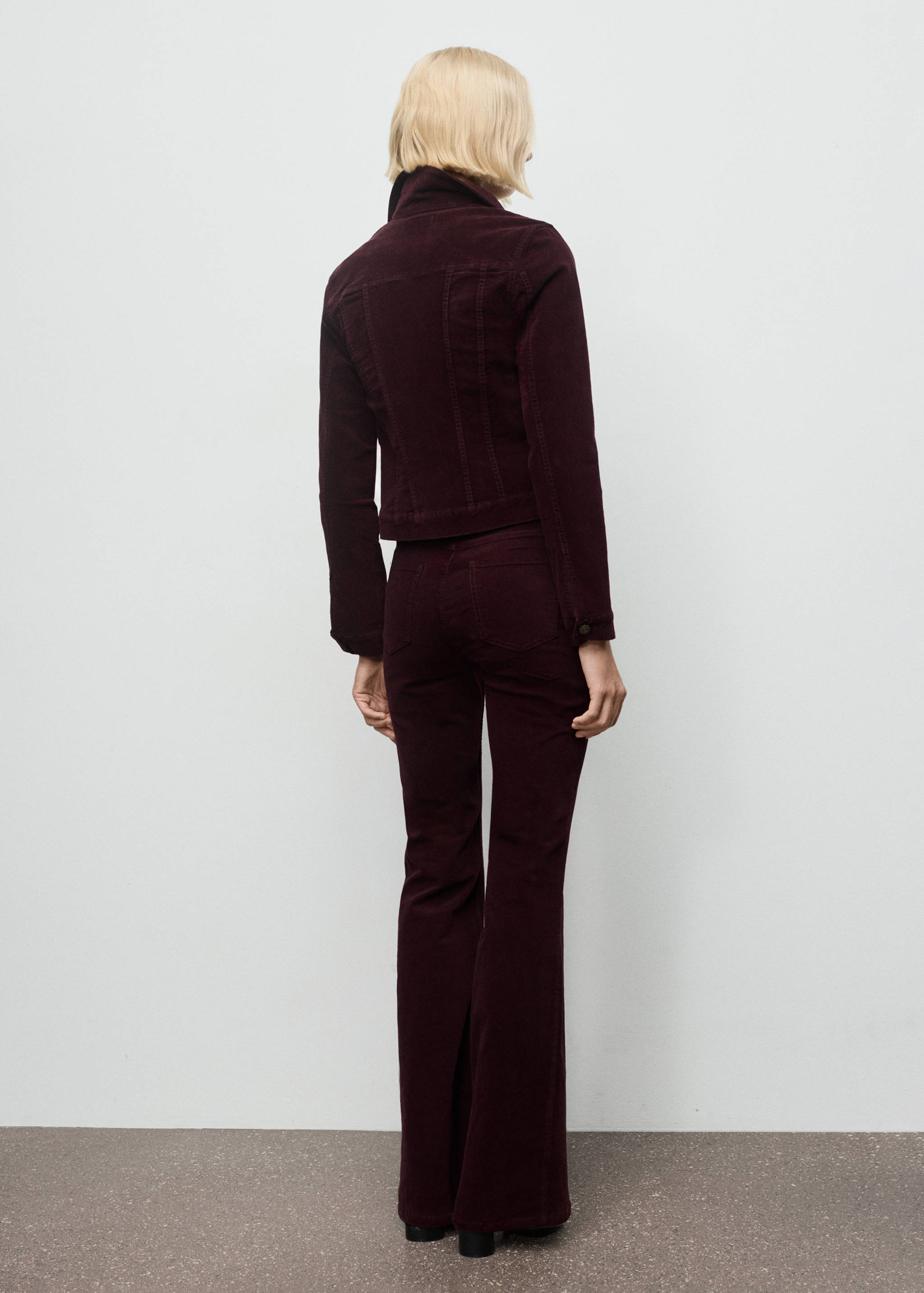 Velvet flared jeans - Reverse of the article