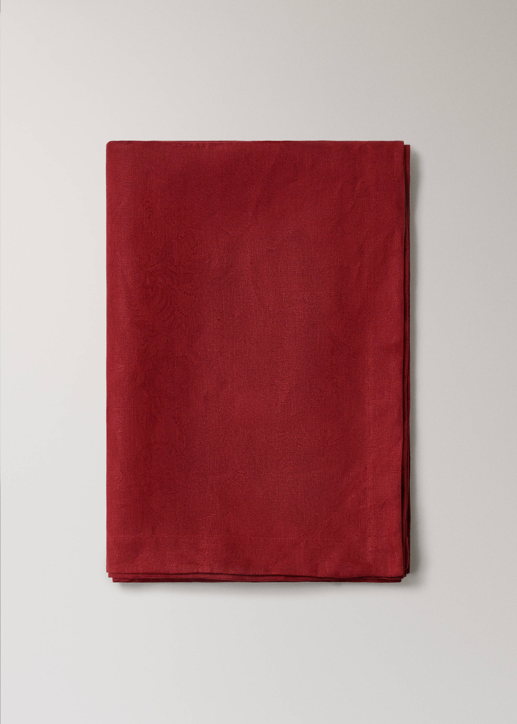 Jacquard linen floral-print tablecloth for 6 to 8 diners - Details of the article 3