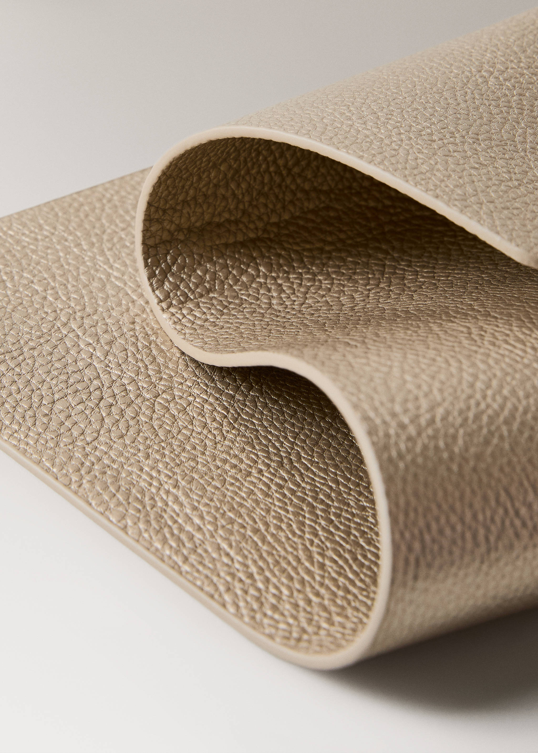 Deri görünümlü metalize dikdörtgen Amerikan servis - Ürün detayı 1