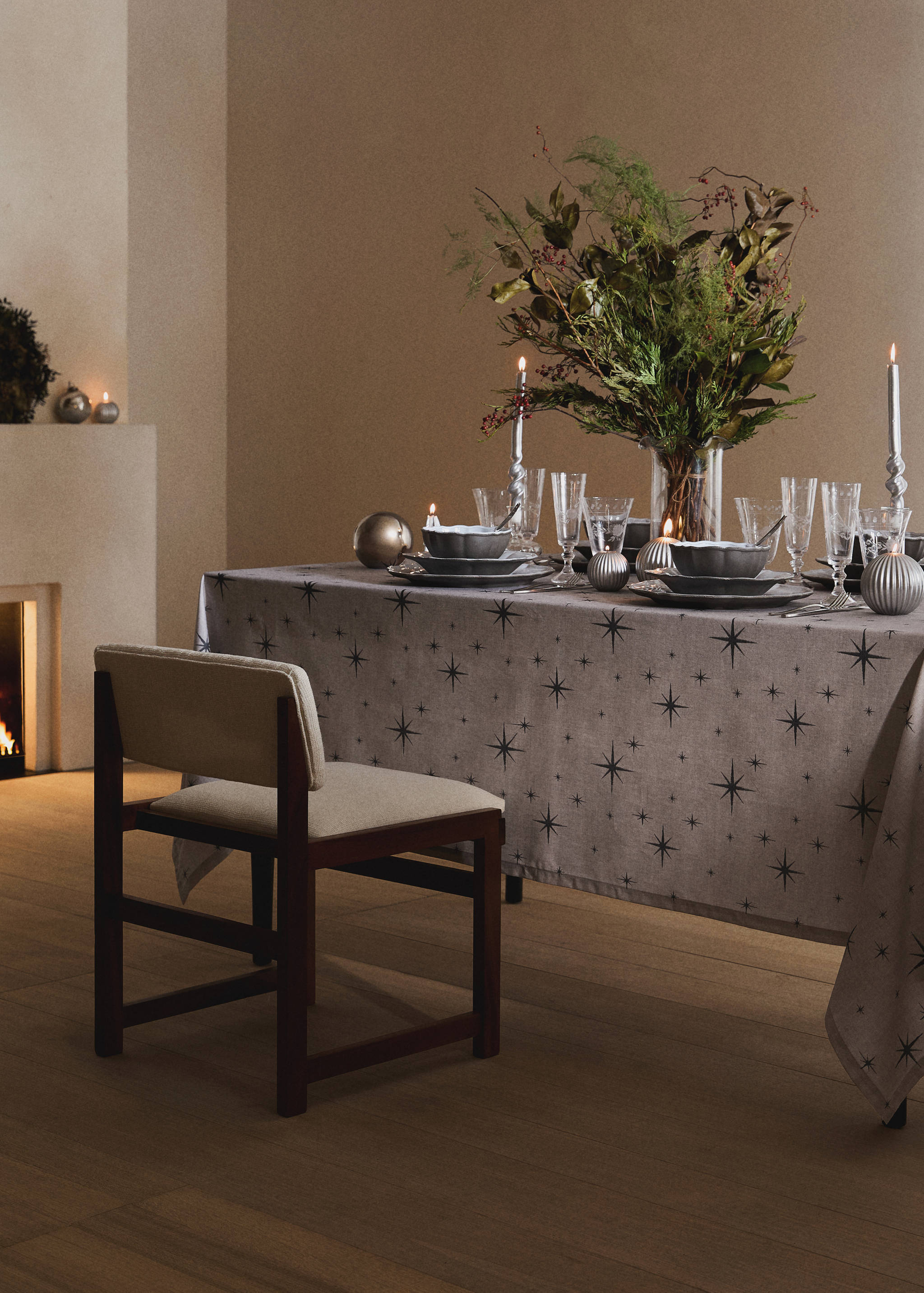 Baumwolltischdecke mit Sternenmuster für 8 bis 10 Gäste - Allgemeine Ansicht