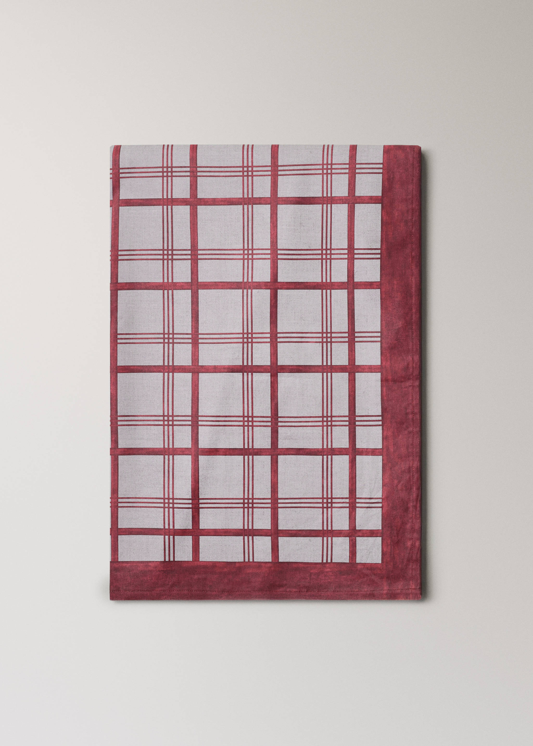 Resin-coated striped tablecloth for 6 to 8 diners - Article without model