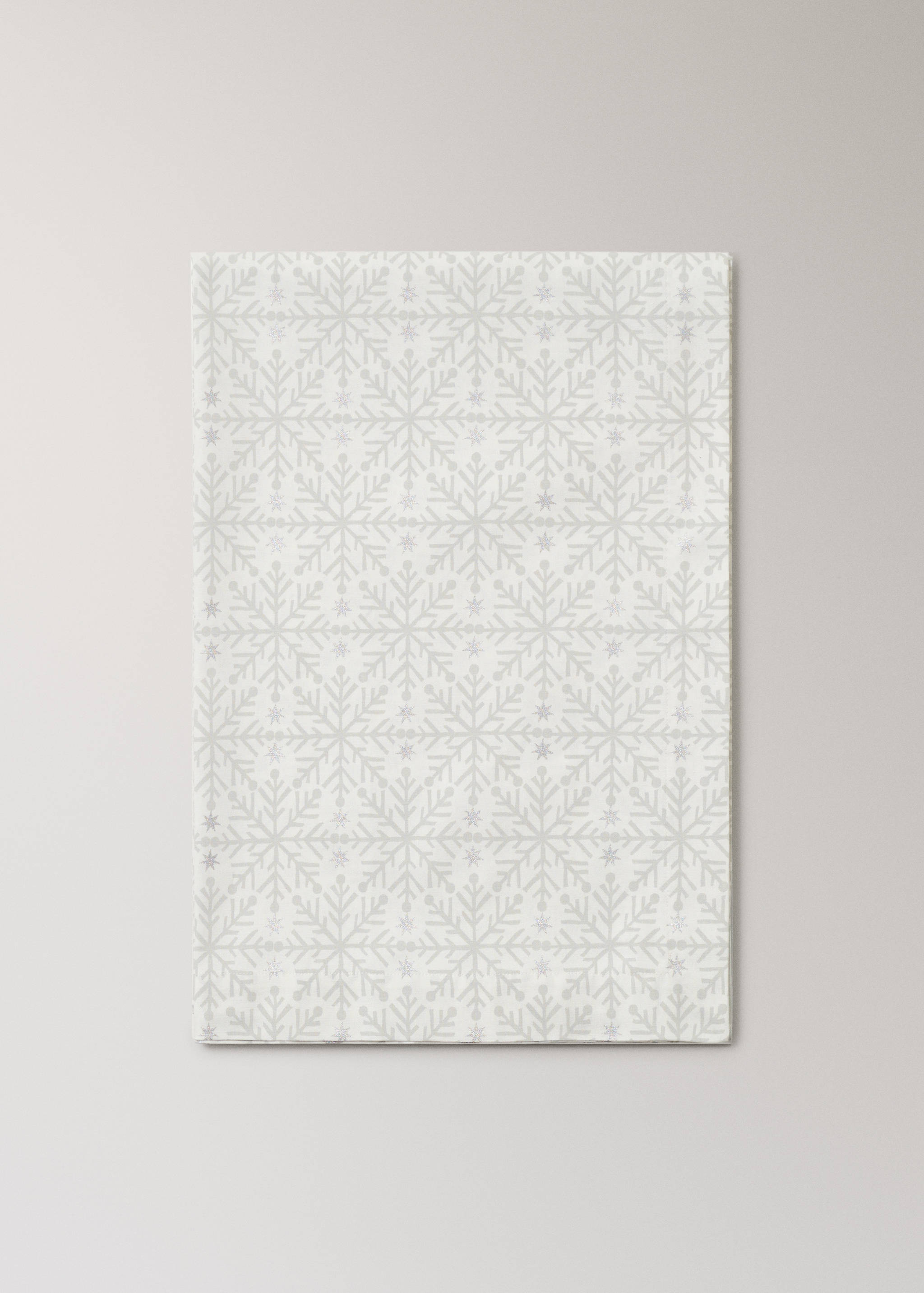 100% cotton tablecloth with Christmas snowflake printed motif for 2 to 4 diners - Details of the article 3