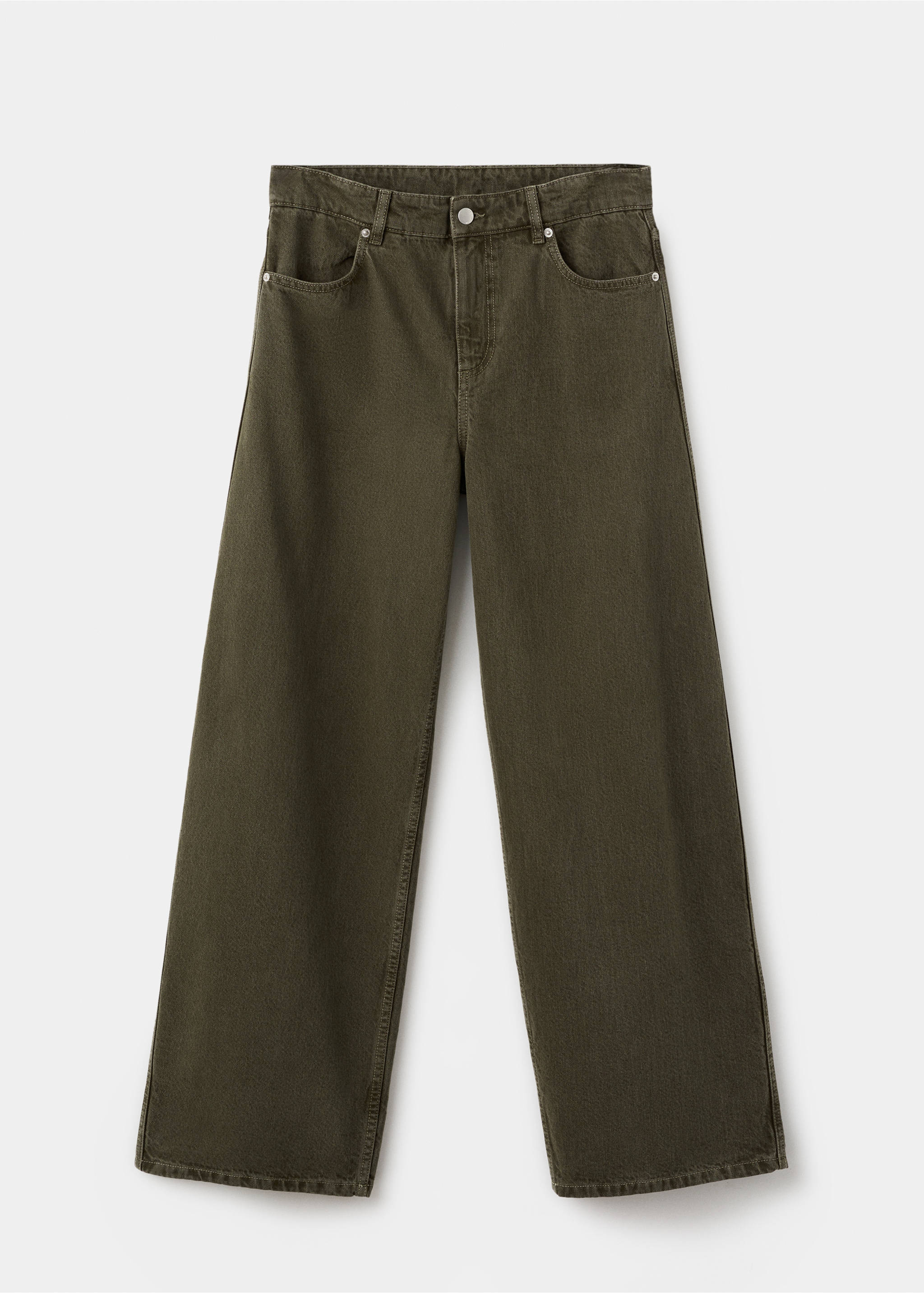 Low-rise barrel jeans - Artikel zonder model, Kaki. Ref: 17017821-00.