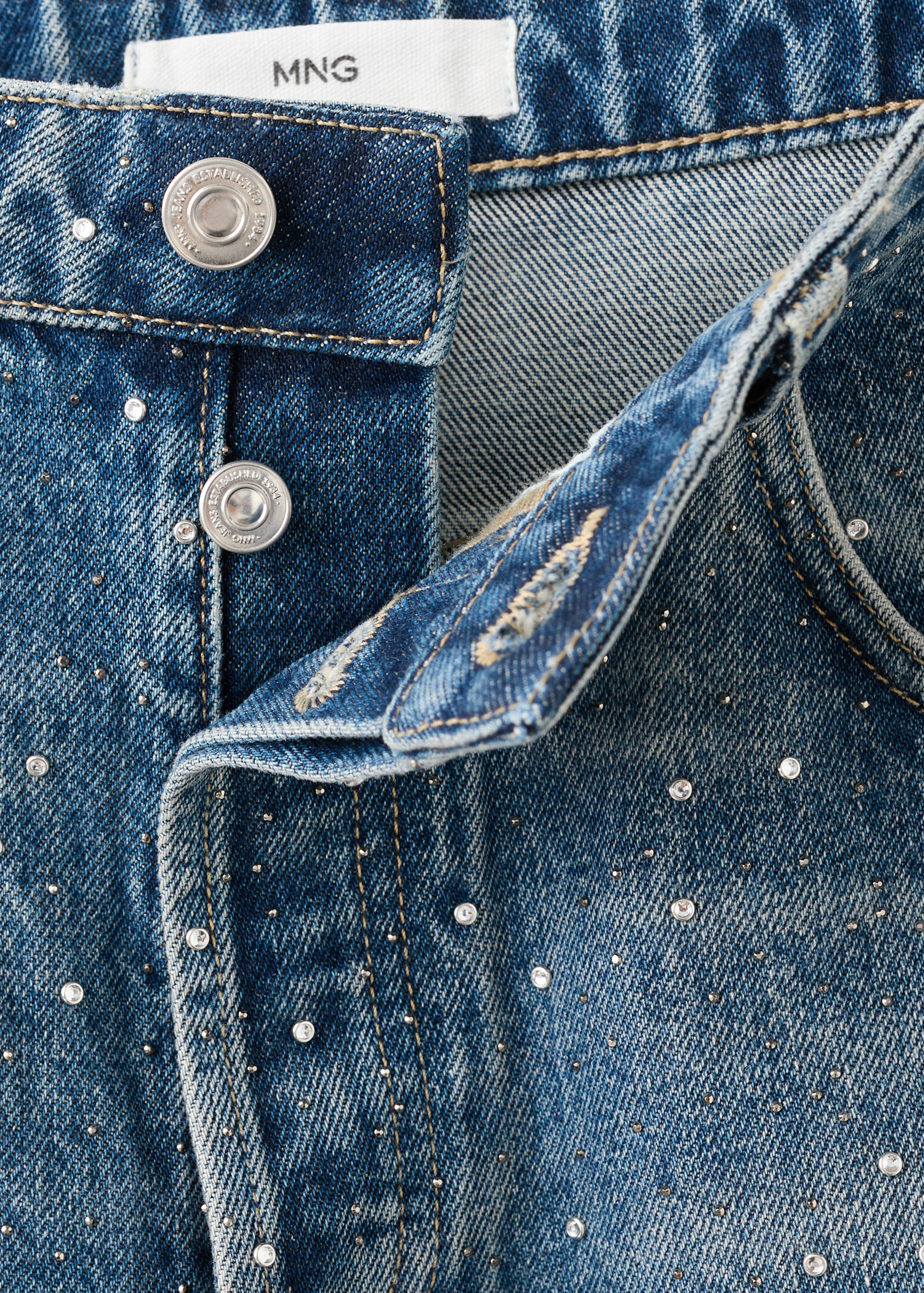 Blugi wide leg cu strasuri - Detaliu al articolului 0