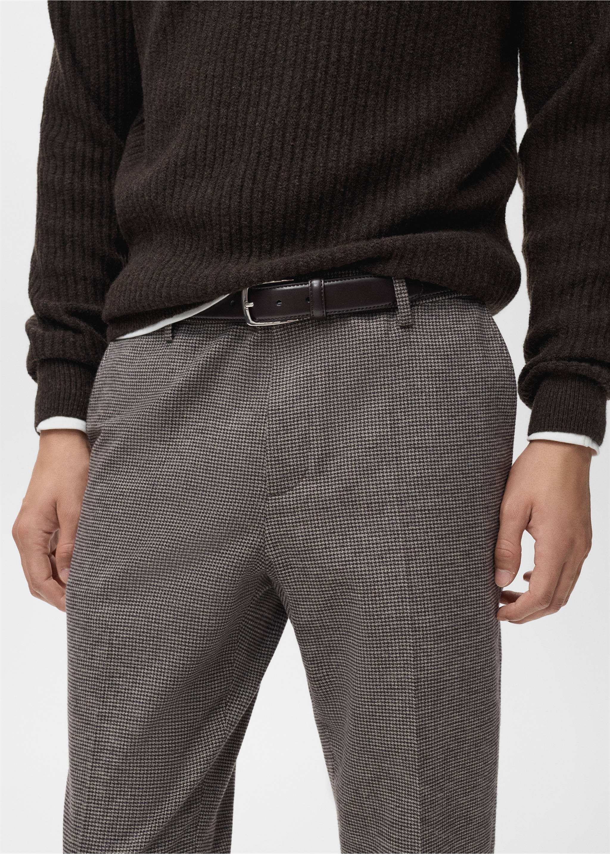Pantalon flanelle regular-fit - Détail de l'article 1, Marron. Ref: 17017886-00.