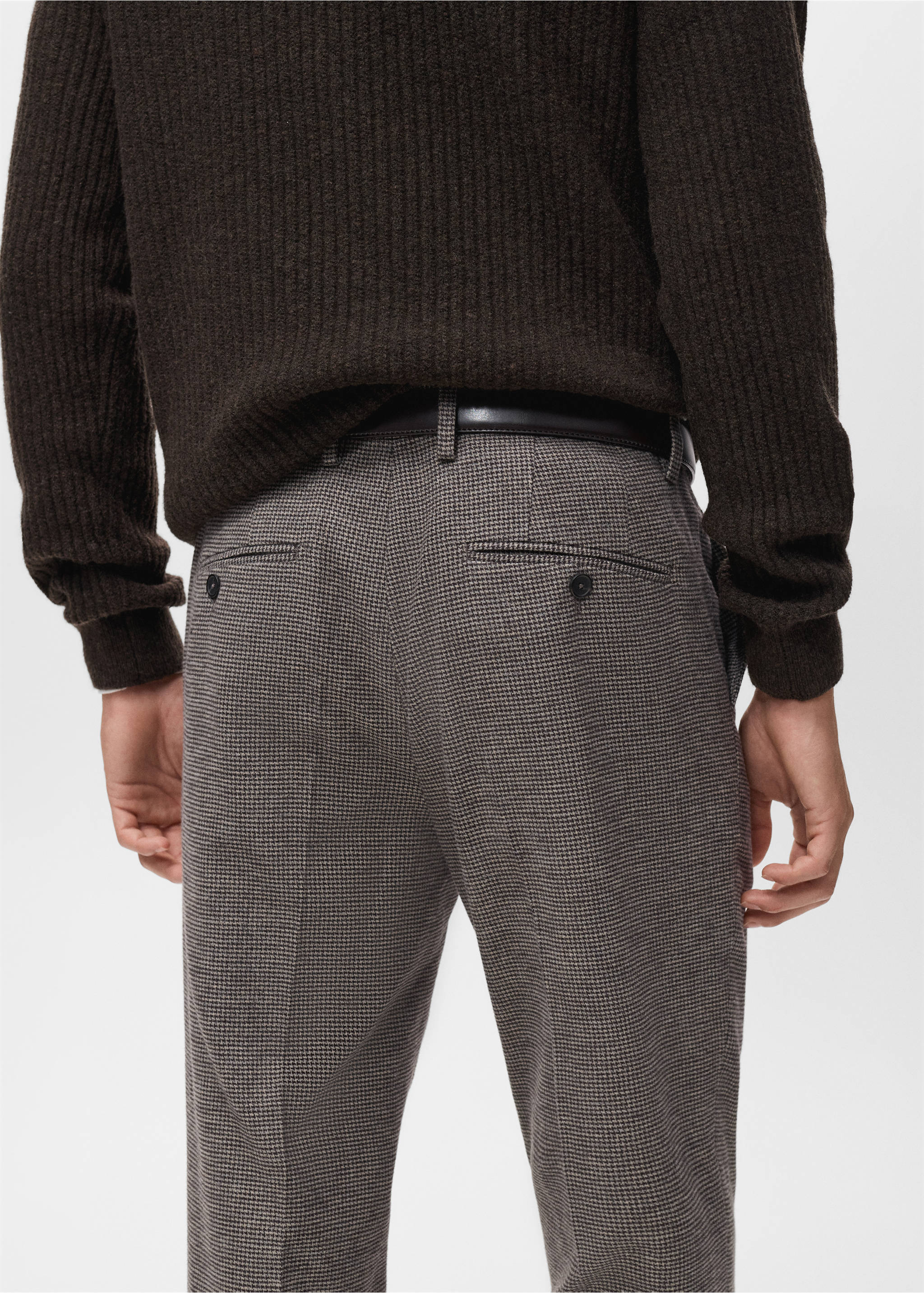 Pantalon flanelle regular-fit - Détail de l'article 3, Marron. Ref: 17017886-00.