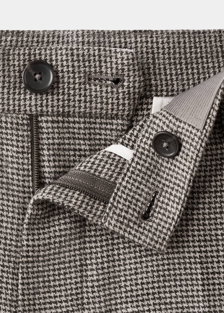Slim-fit flannel trousers — Brown