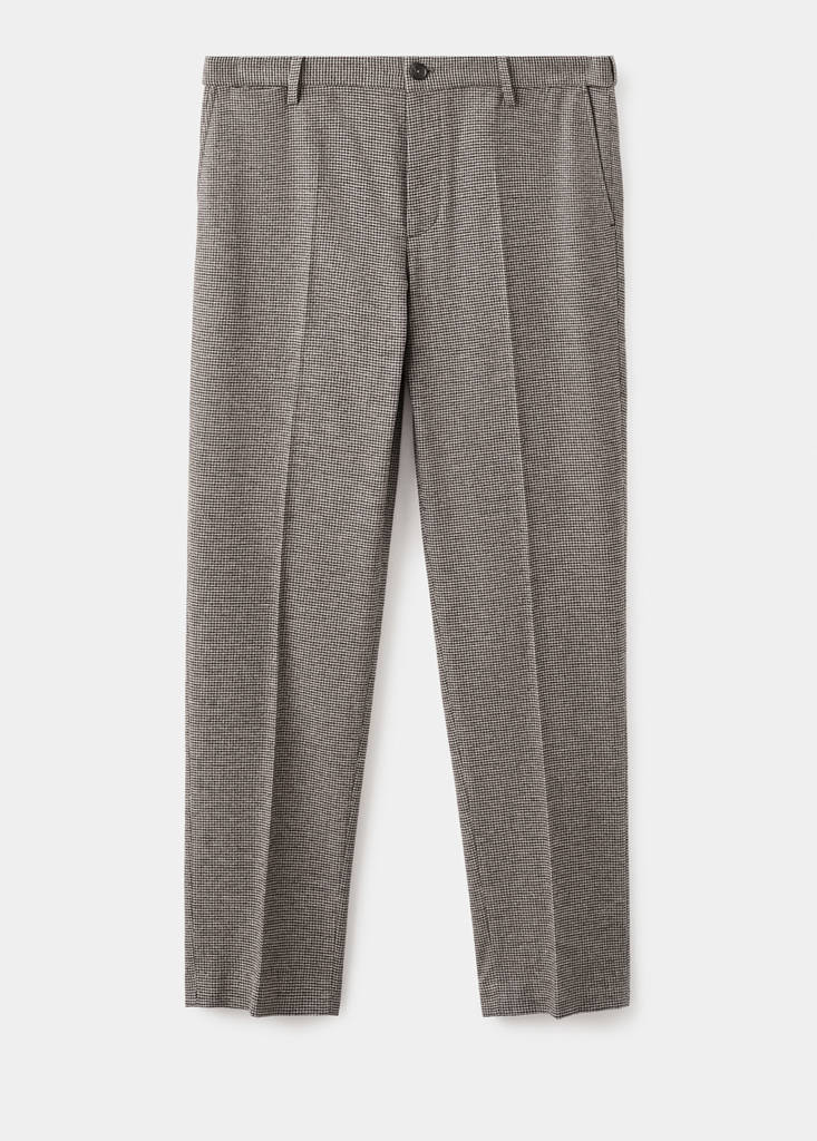 Slim-fit flannel trousers — Brown