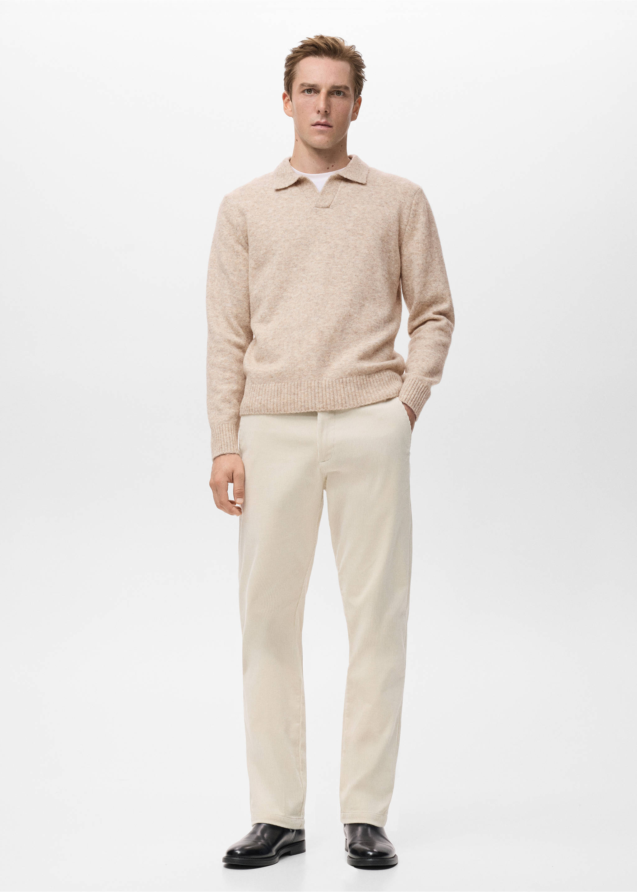 灯芯绒修身裤 - null, 米色. Ref: 17017887-00.