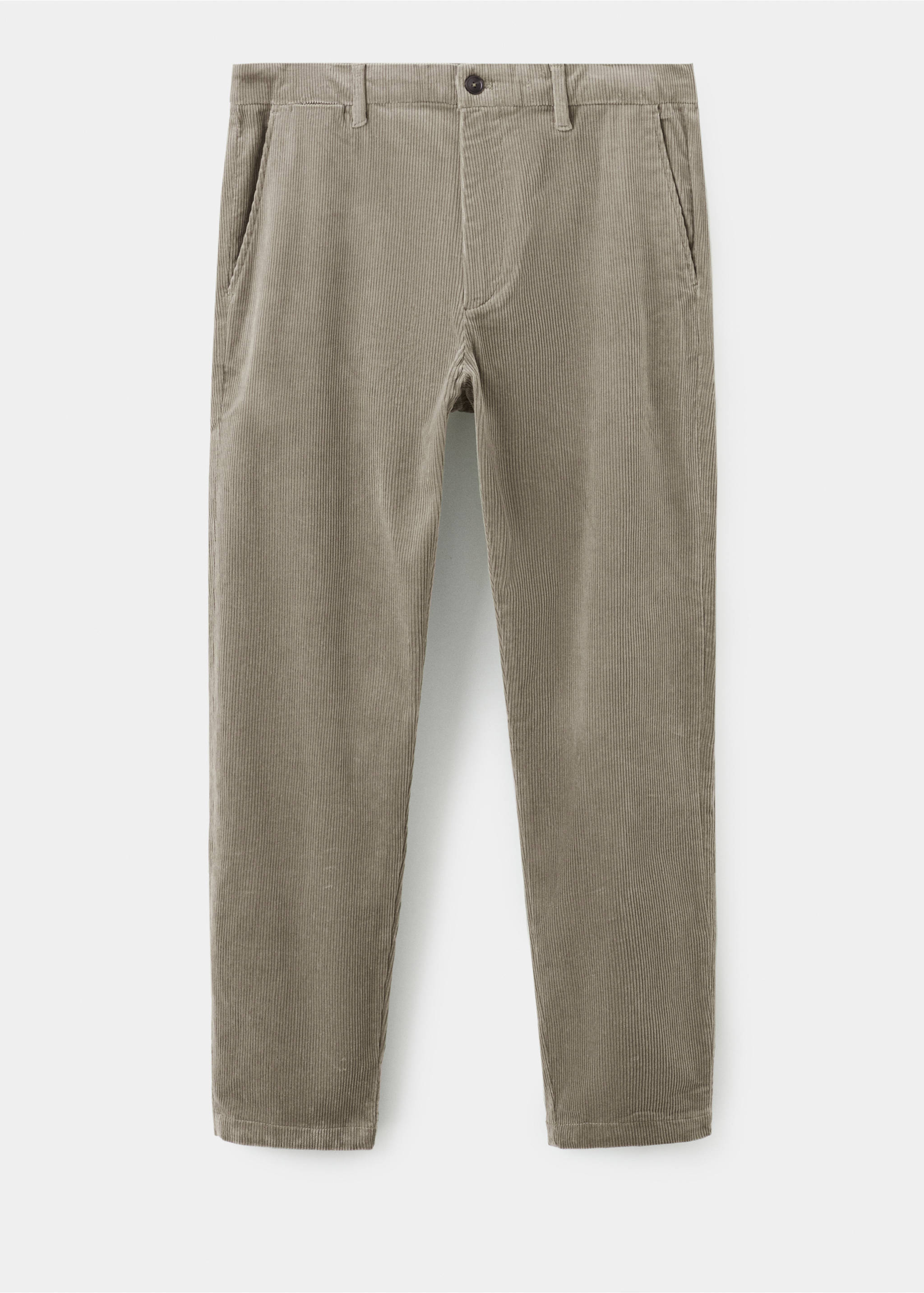 Pantalon velours côtelé slim-fit - Article sans modèle, Beige. Ref: 17017887-00.