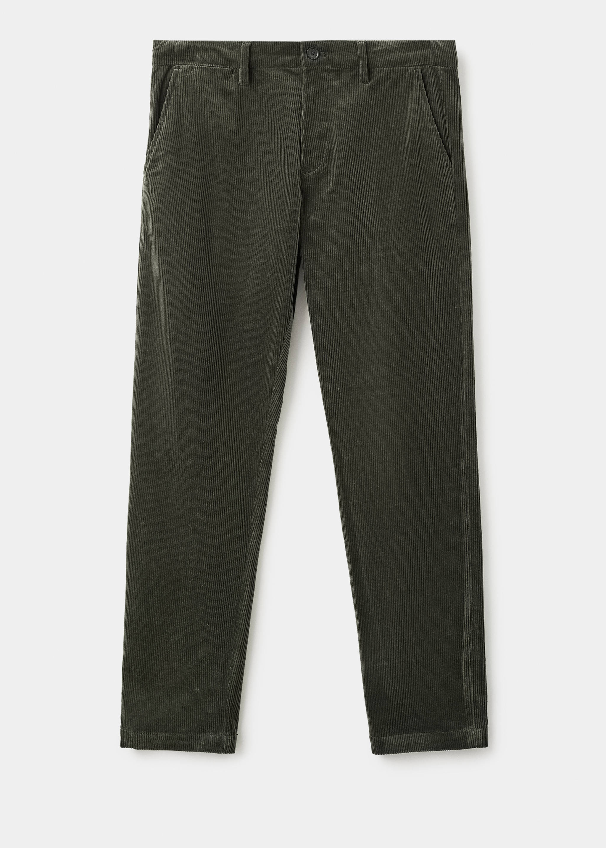 Брюки slim fit из вельвета - Изделие без модели