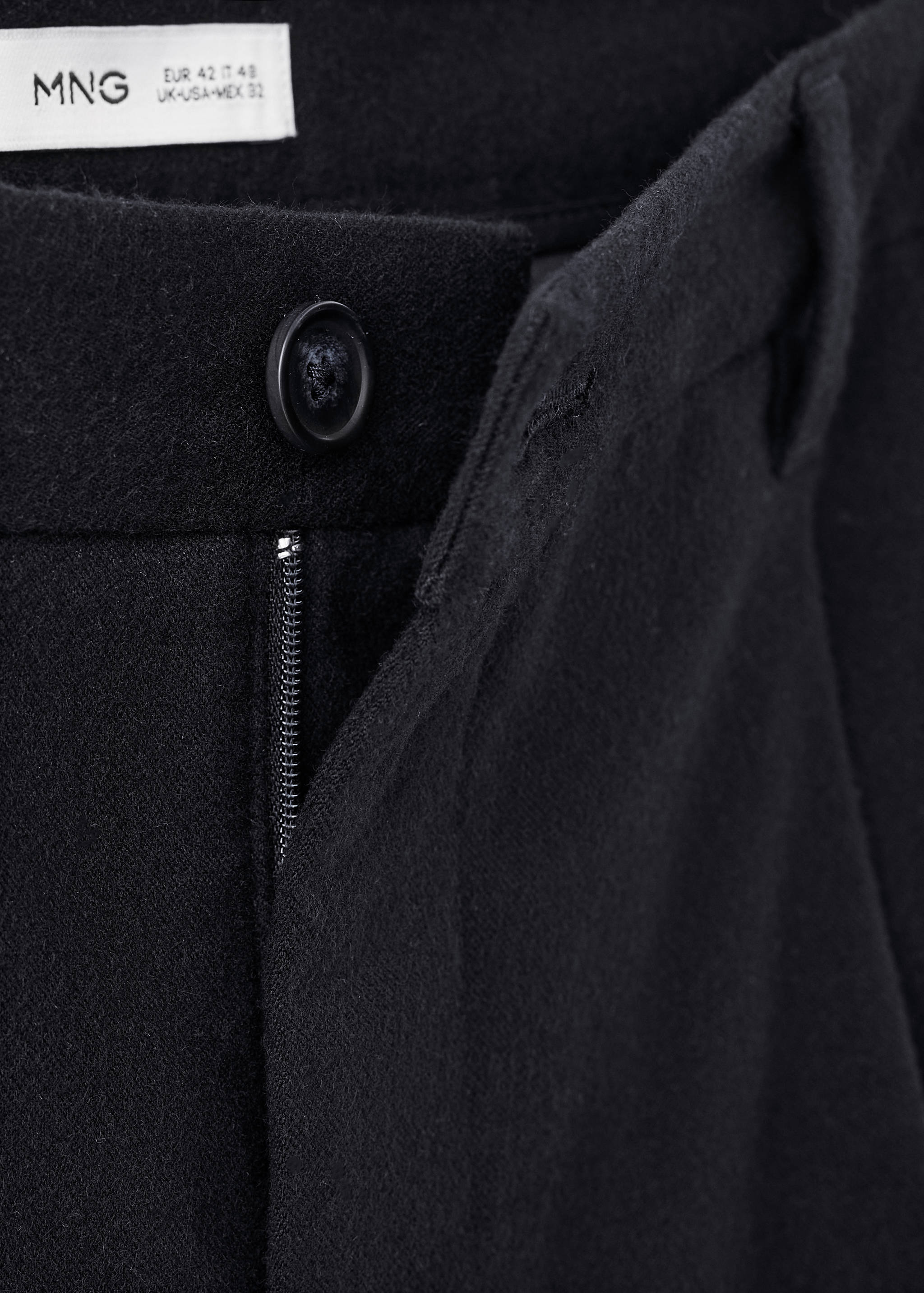 Regular-fit pleated flannel trousers - Details of the article 8
